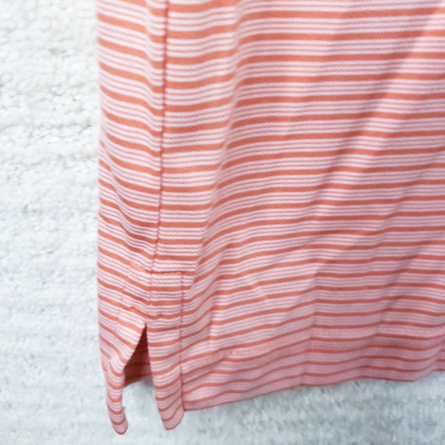 Vintage Oxford Golf Shirt Mens M Orange Short Sleeve Polo White Stripes Men Callawassie Size US M / EU 48-50 / 2 - 7 Thumbnail