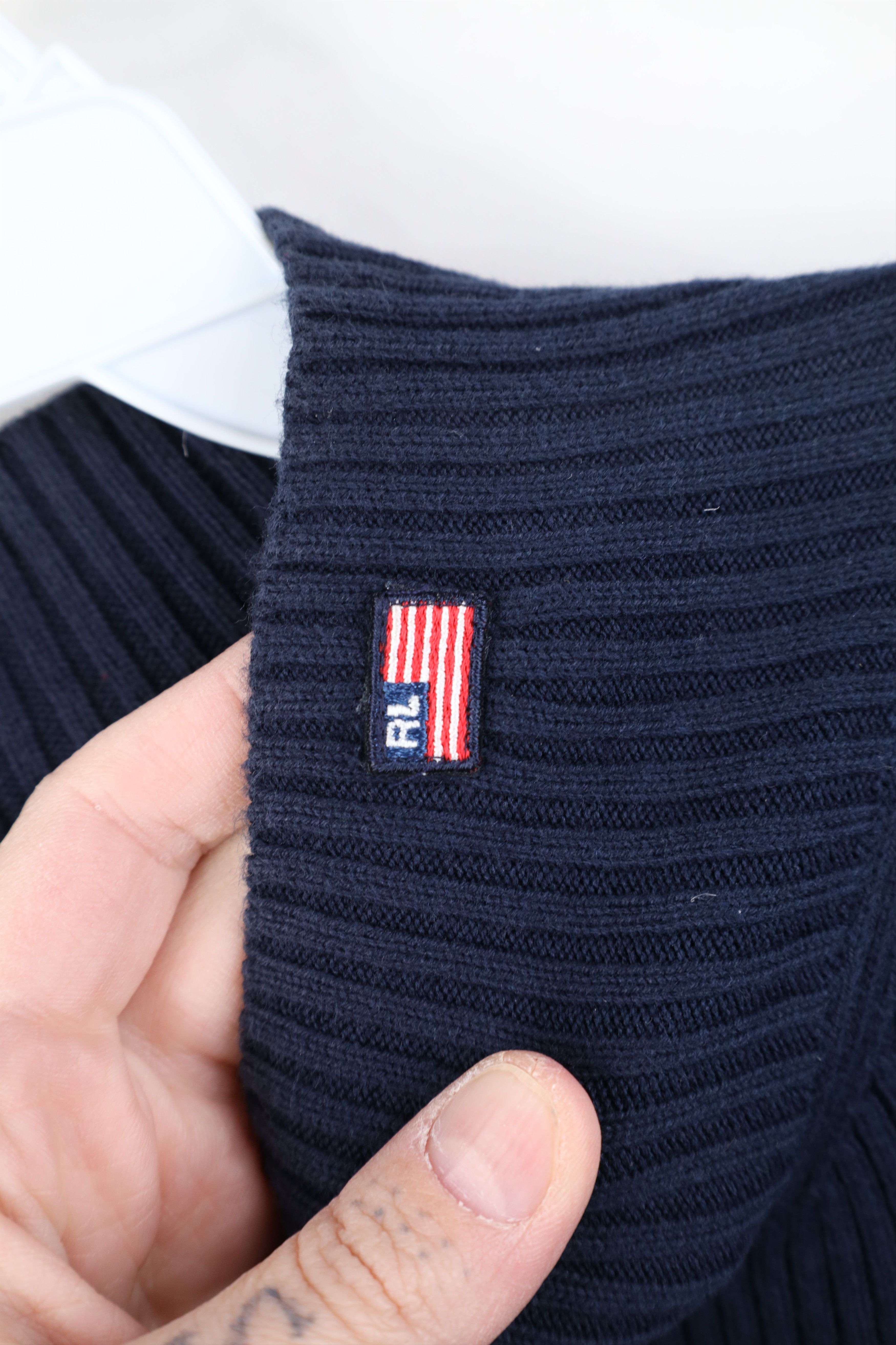 Ralph Lauren Vintage 90s Y2K Ralph Lauren Ribbed Knit Mock Neck Sweater Size L / US 10 / IT 46 - 5 Thumbnail