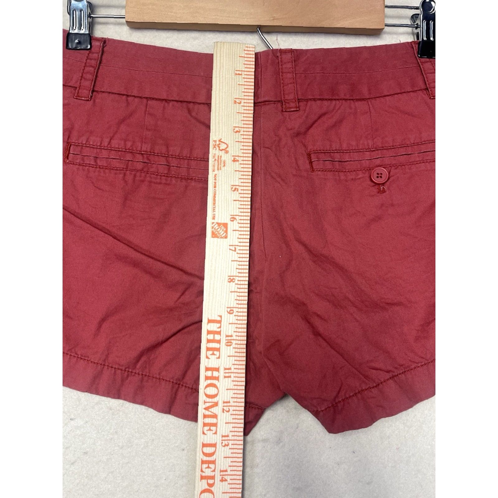 J.Crew J Crew Shorts Women's Size 4 Chino Red Cotton Casual Summer Size 27" / US 4 / IT 40 - 4 Thumbnail