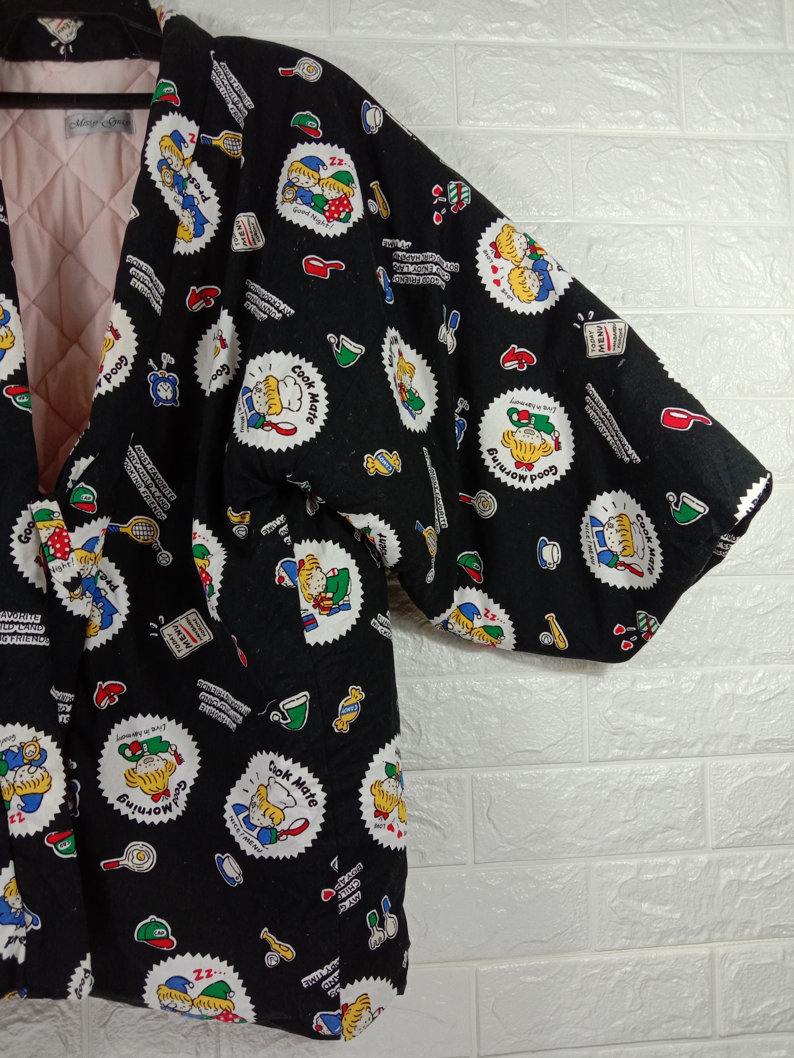 Japanese Brand Vintage Japanese Kimono Over Printed Puffer Cardigan Size US XL / EU 56 / 4 - 4 Thumbnail