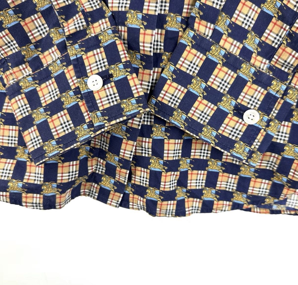 Burberry Burberry Equestrian Knight Check Long Sleeve Shirt K12 Size XS / US 0-2 / IT 36-38 - 7 Thumbnail