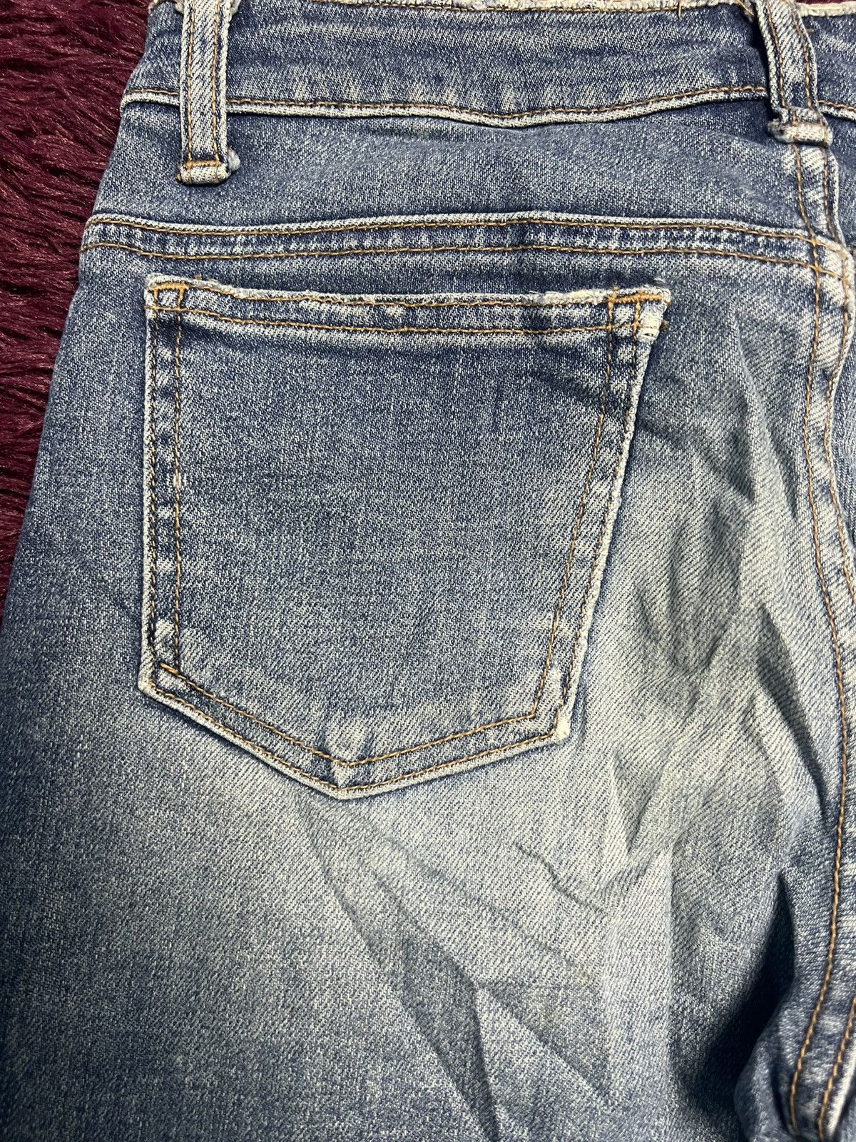 Japanese Brand Japanese Denim Straight Leg Jeans with Distressed Knees (47) Size 27" / US 4 / IT 40 - 11 Thumbnail