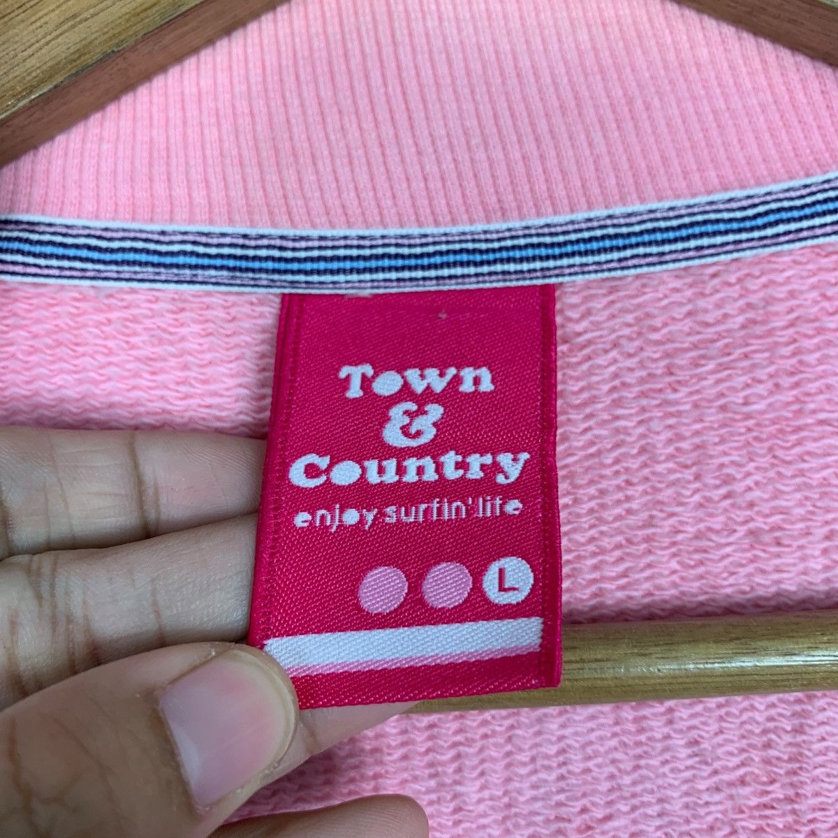 Japanese Brand TOWN & COUNTRY Big Logo Pink Sweater Jacket #1597-C71 Size L / US 10 / IT 46 - 15 Thumbnail