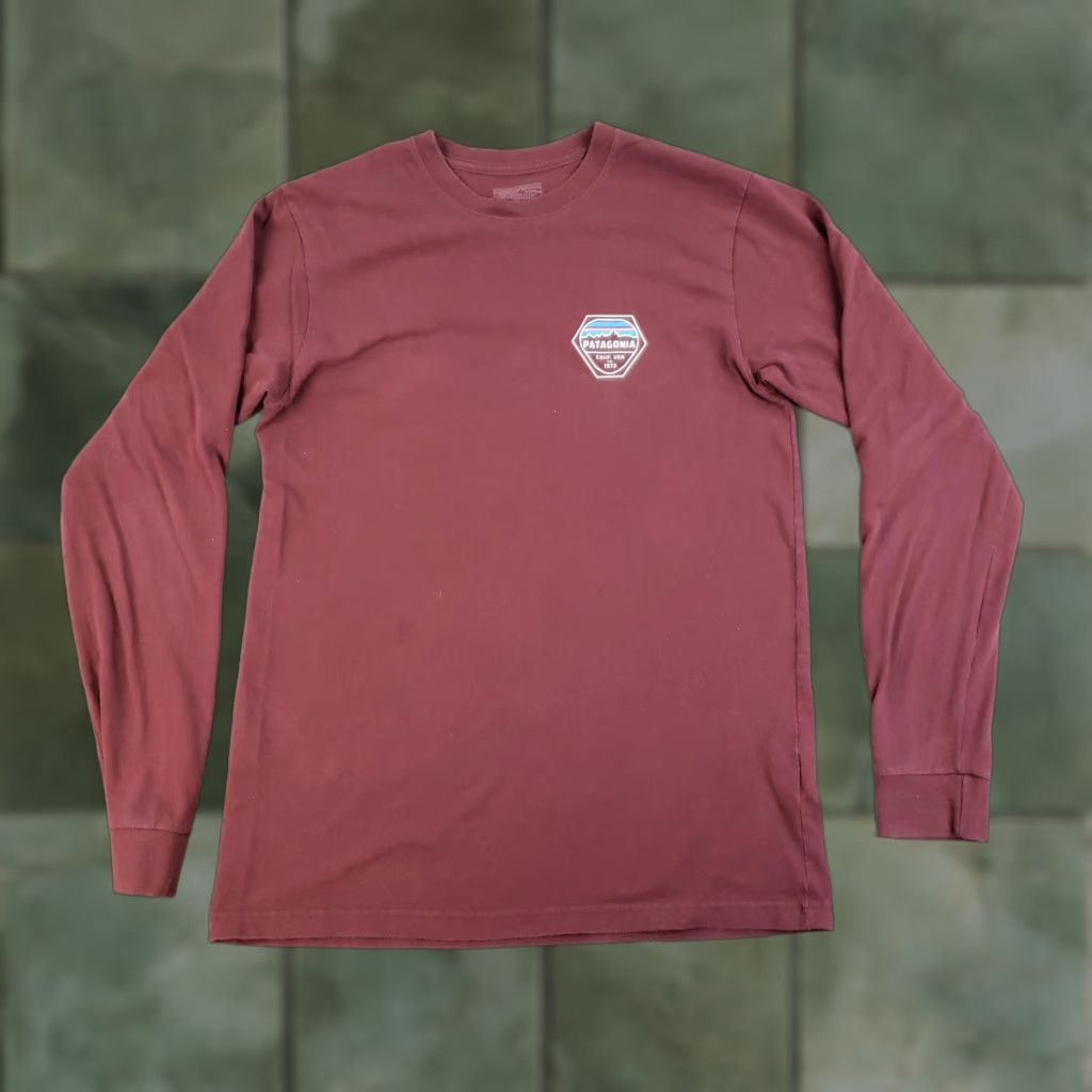 Patagonia Patagonia Shirt Mens Small Maroon Long Sleeve Regular Fit Outdoors Cali USA Size US S / EU 44-46 / 1 - 1 Thumbnail