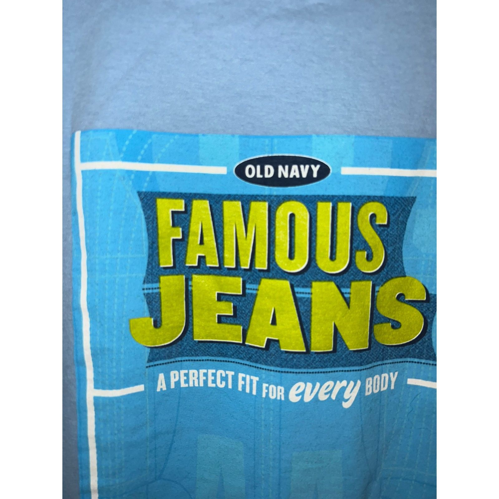 Fruit Of The Loom Y2K Old Navy Famous Jeans Shirt Perfect Fit Tee 2000s Large Size US L / EU 52-54 / 3 - 3 Thumbnail