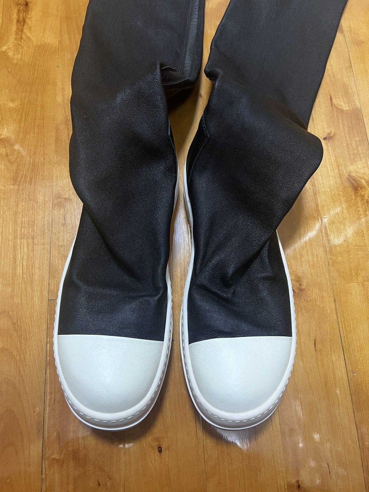 Rick Owens Rick owens mainline leather thigh high stocking sz36 Size US 6 / IT 36 - 2 Thumbnail