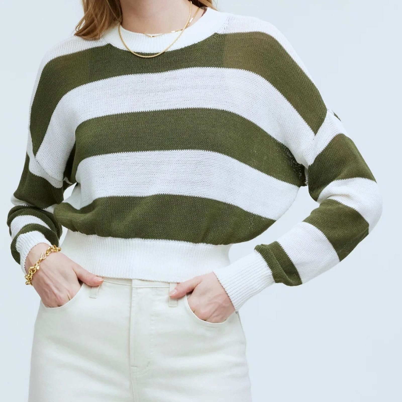 Madewell Madewell Loose-Knit Crewneck Sweater Size XS / US 0-2 / IT 36-38 - 1 Thumbnail