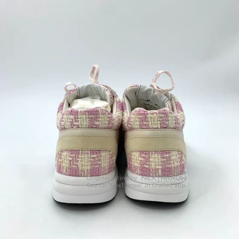 Chanel Chanel Colour-blocked logo tweed casual sneakers Size US 8 / IT 38 - 4 Thumbnail