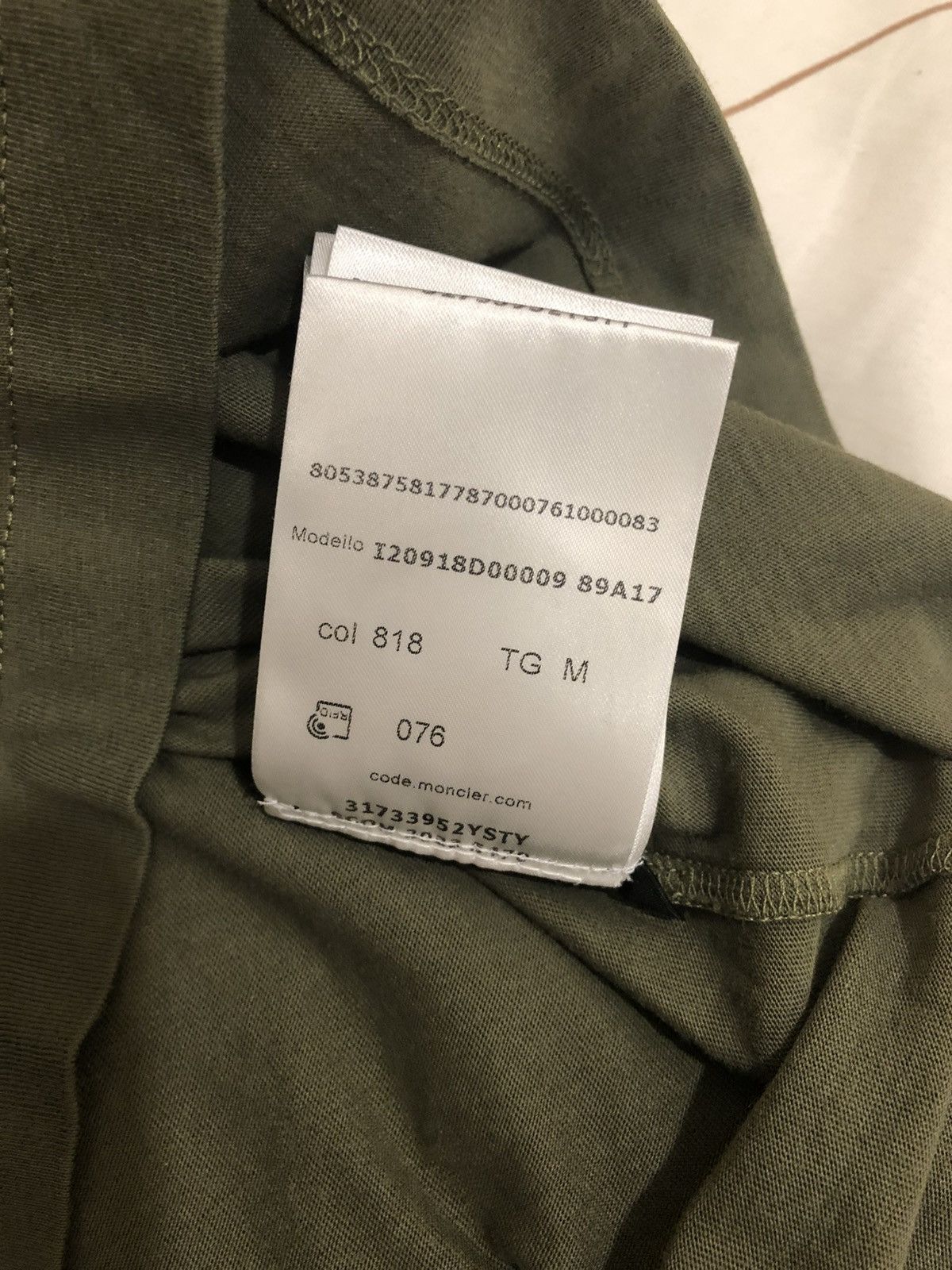 Moncler Monclear Logo Print Cotton Sweatshirt Green Size US M / EU 48-50 / 2 - 12 Thumbnail
