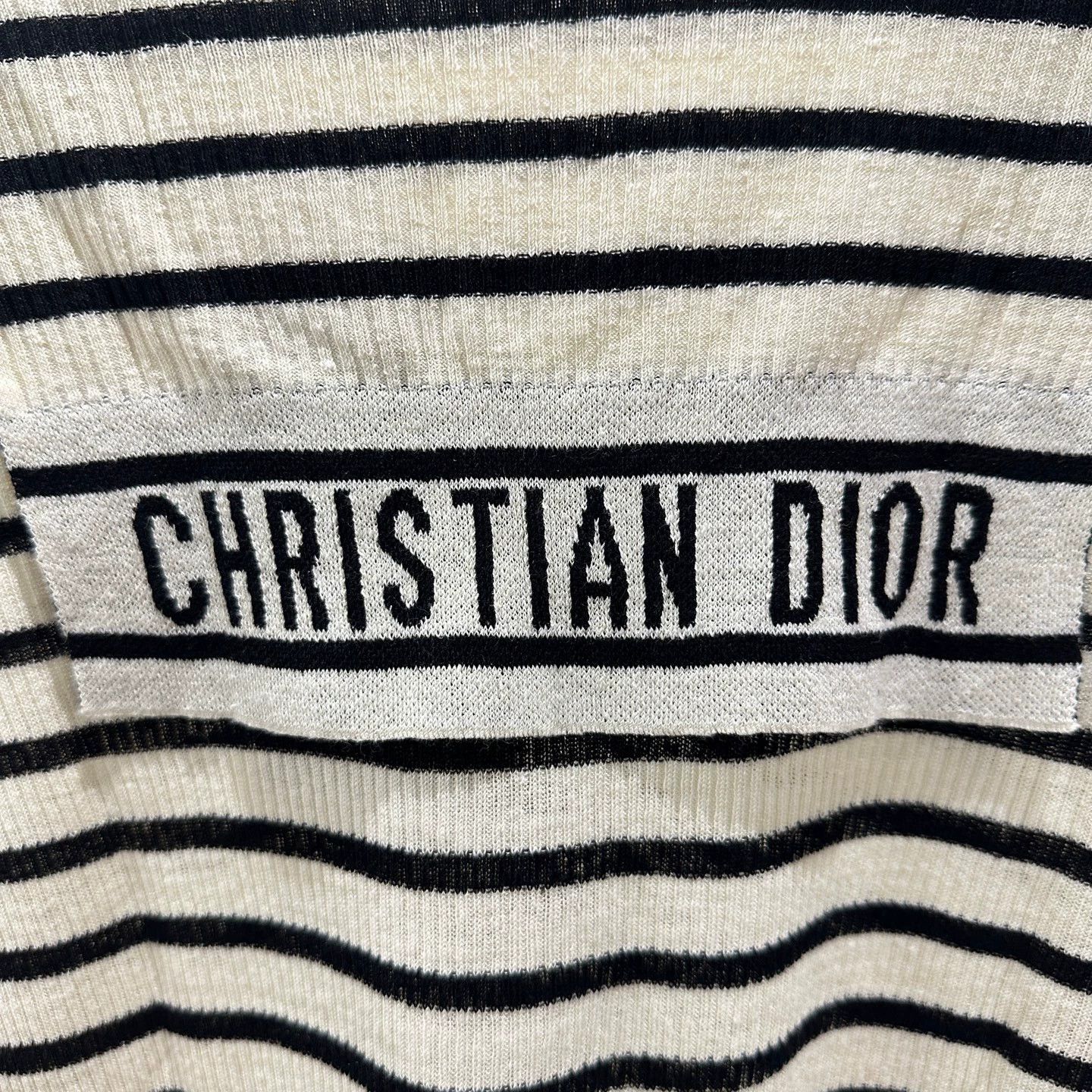 Christian Dior Monsieur Christian Dior may417 25 linen long navy logo women's shirt 38 Size S / US 4 / IT 40 - 6 Thumbnail