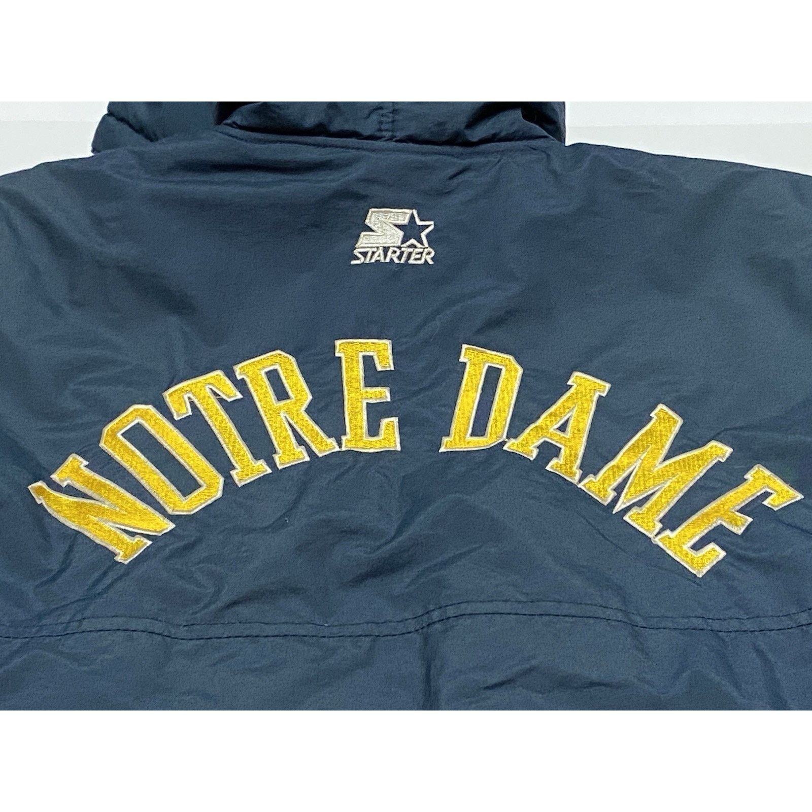 Starter VTG Notre Dame Starter Puffer Jacket Mens L Blue Full Zip Size US L / EU 52-54 / 3 - 9 Thumbnail