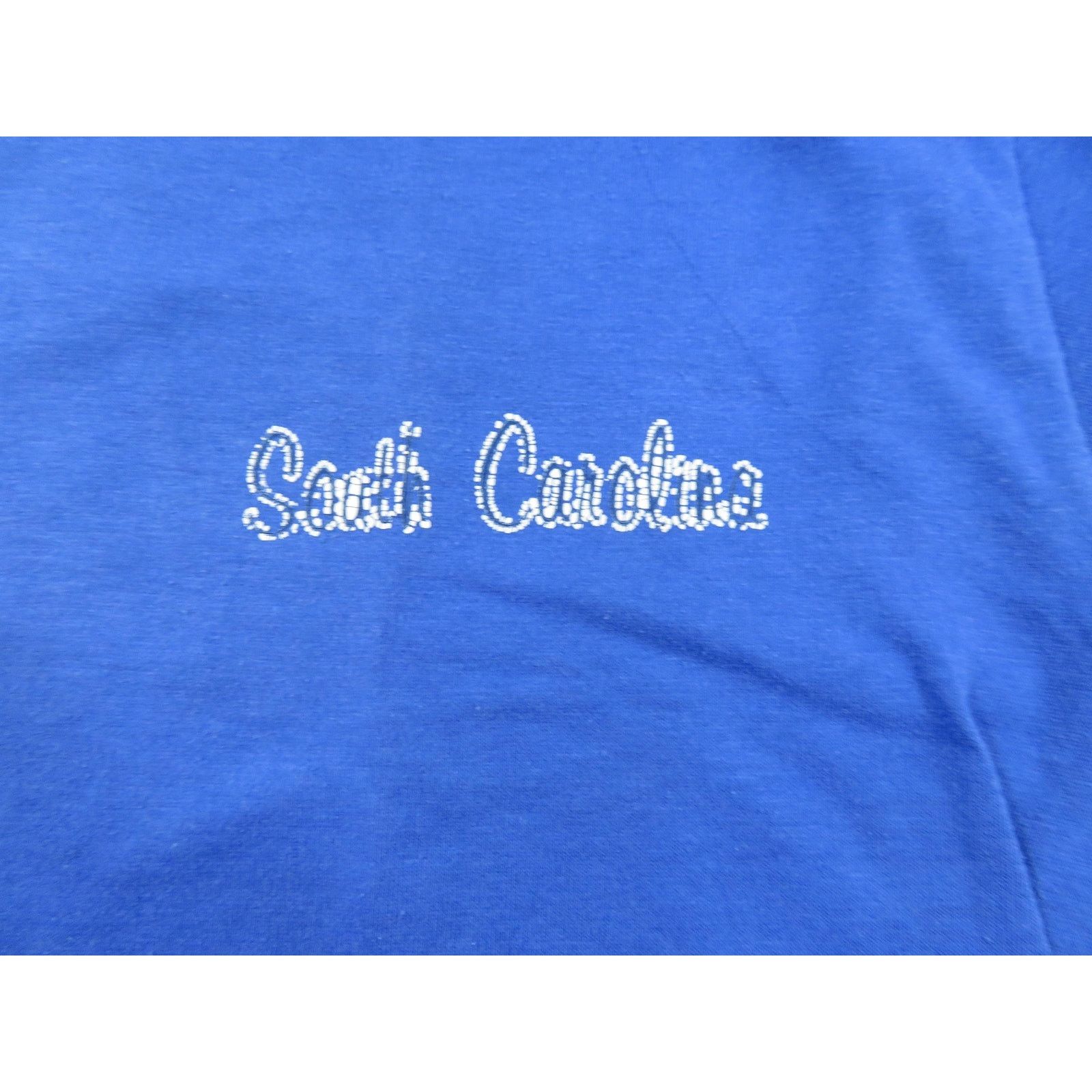 Other South Carolina Souvenir T-Shirt Blue White Sz M 1980s Size US M / EU 48-50 / 2 - 2 Thumbnail