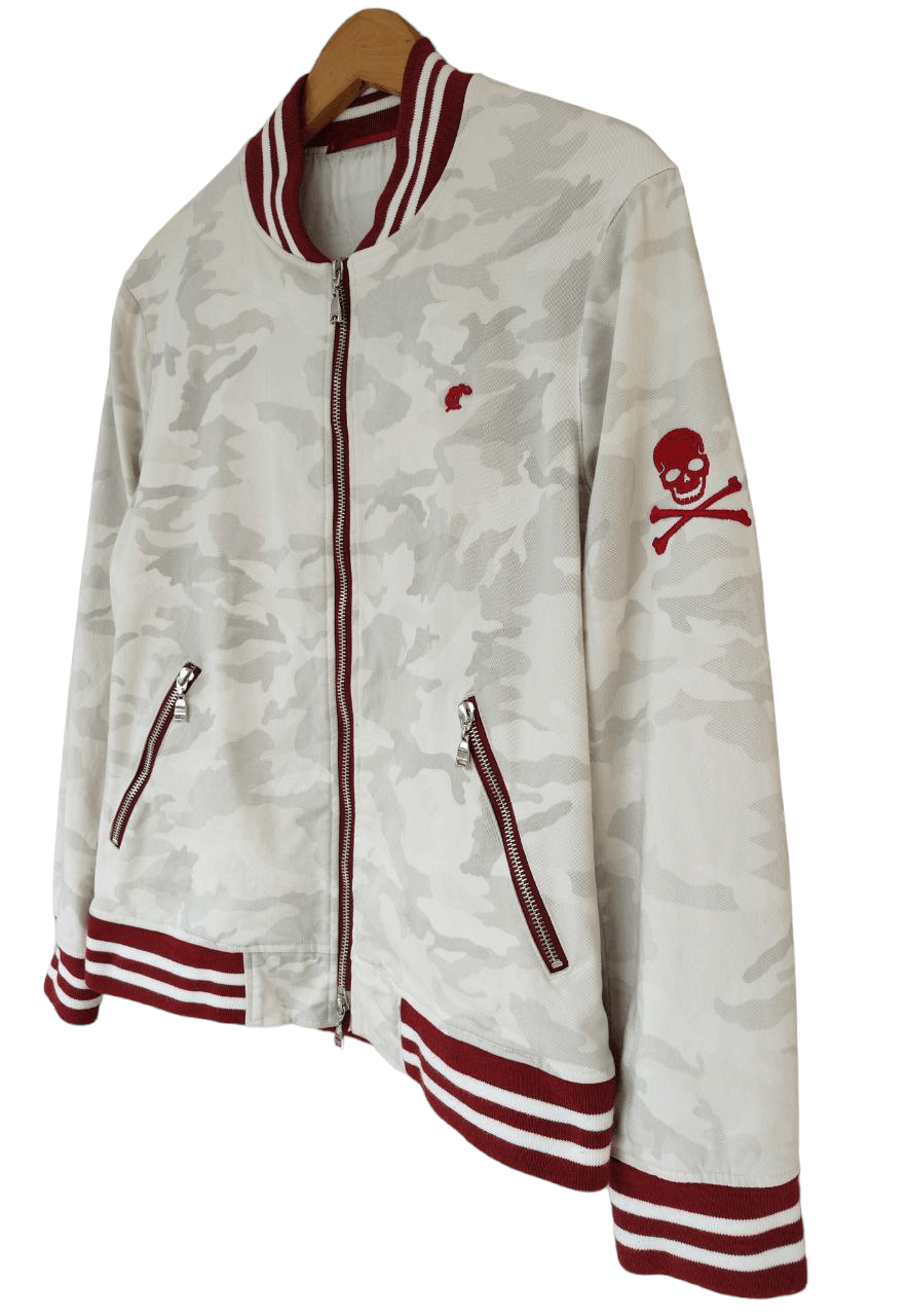 image of Camo Zipper Jacket in Grey, Men's (Size Medium)