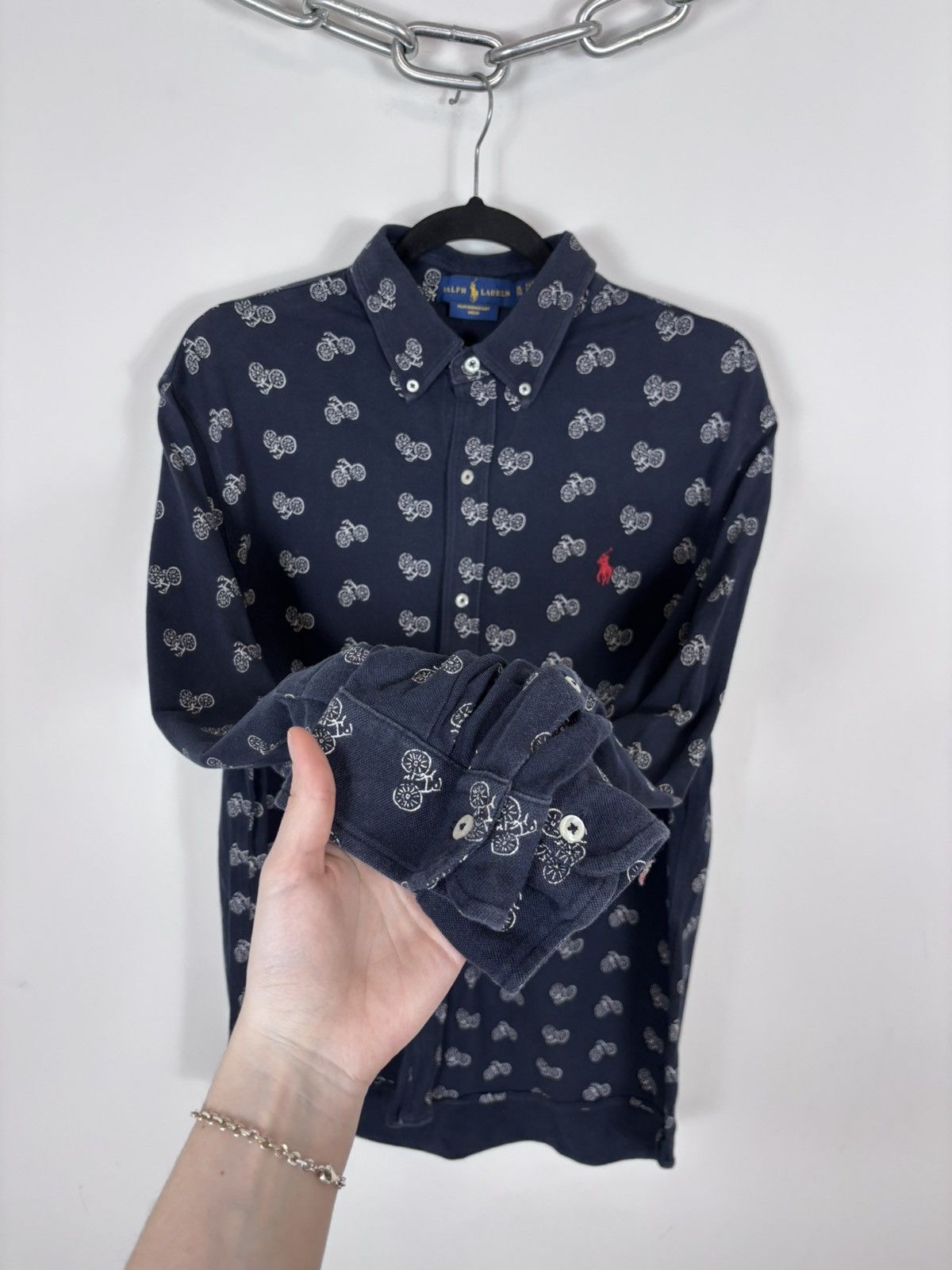 Ralph Lauren Ralph Lauren Featherweight Mesh Men’s Bike Print Shirt Size US XL / EU 56 / 4 - 7 Thumbnail