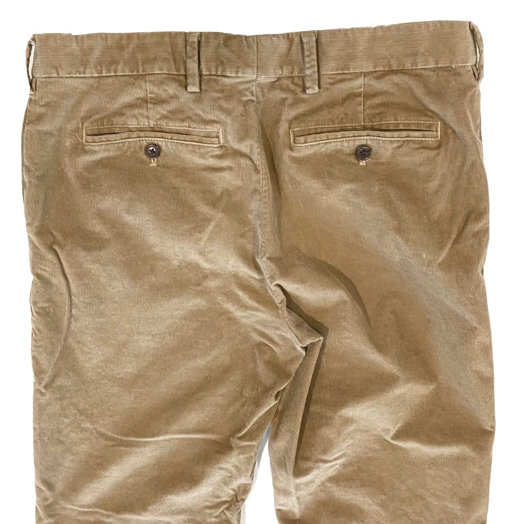 Lands' End Lands' End Corduroy Pants Men 34 Beige Tan Flat Front Straight Leg 28.5 Inseam Regular Belt Loops Size US 34 / EU 50 - 4 Thumbnail
