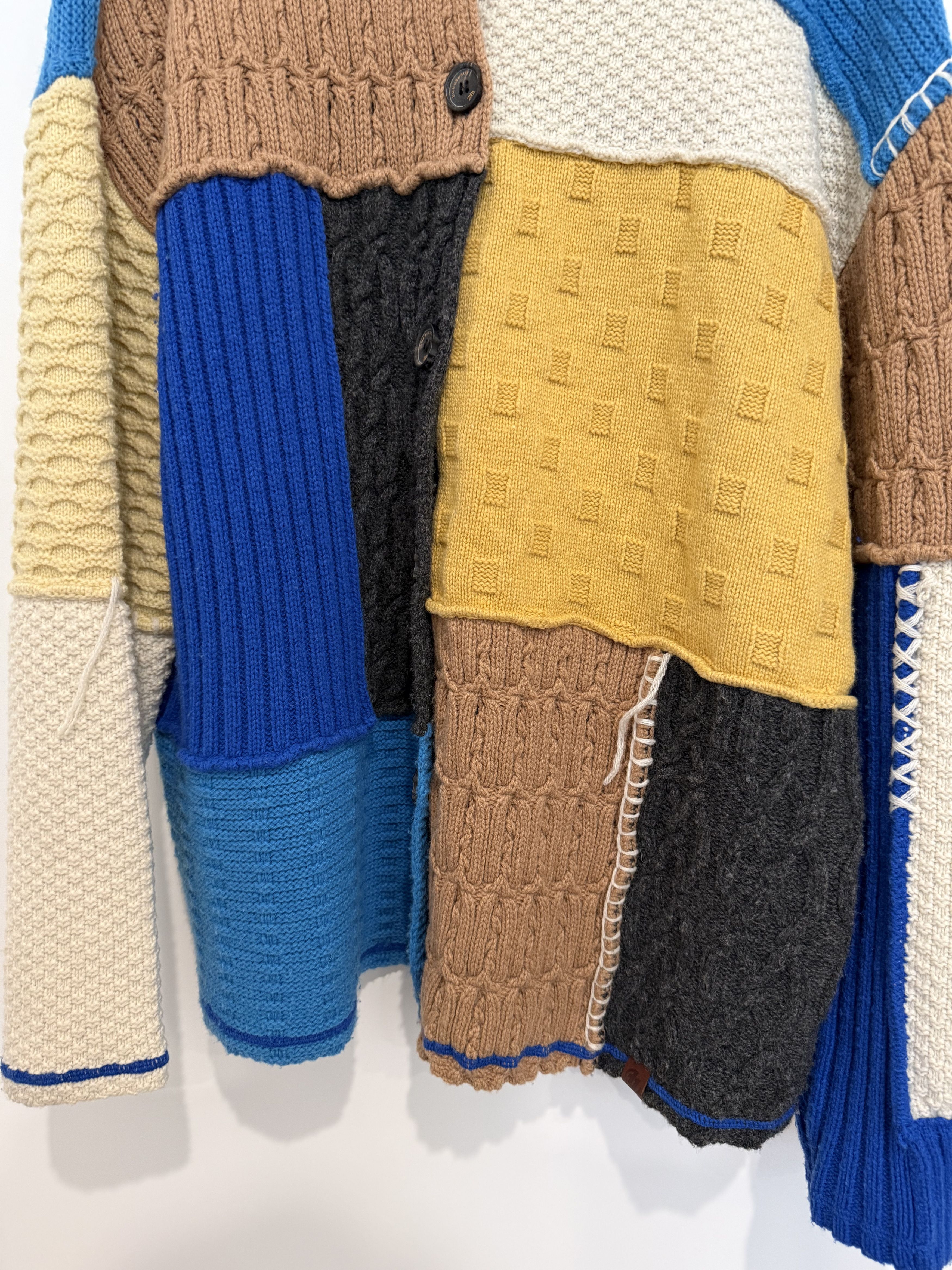 Ader Error × Zara ADER error x Zara Oversized Patchwork Knit Cardigan Size XL / US 12-14 / IT 48-50 - 4 Thumbnail