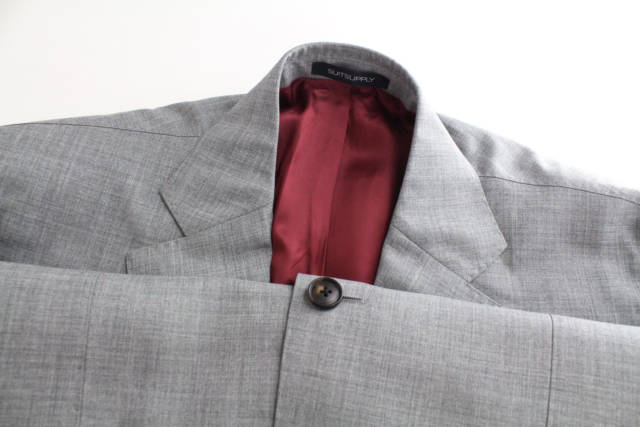 Suitsupply LA SPALLA UK40R Grey Slim Wool S120 Suit 73241 Size 40R - 6 Thumbnail