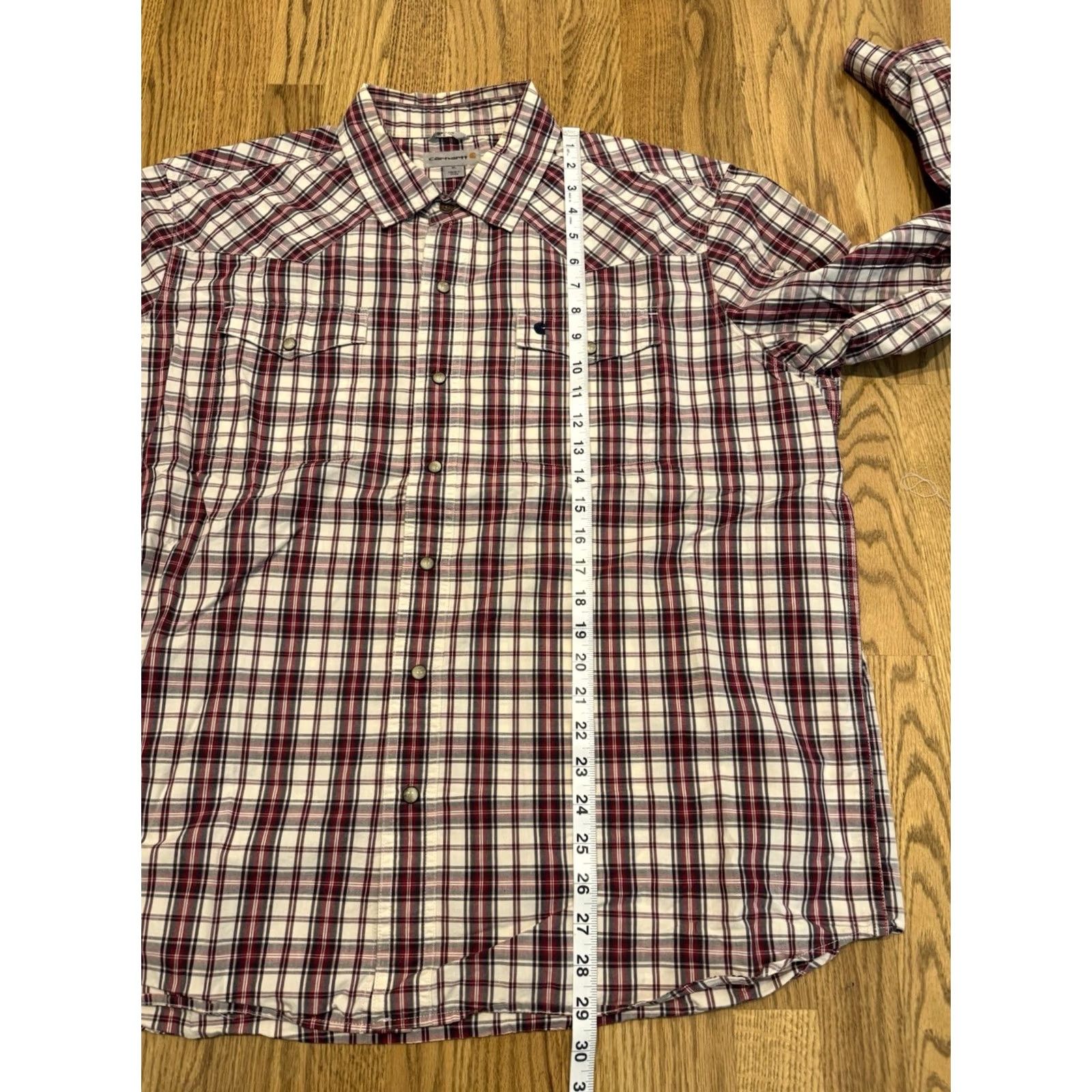 Carhartt Carhartt Plaid Mens XL Slim Fit Long Sleeve Button Up Shirt Size US XL / EU 56 / 4 - 4 Thumbnail