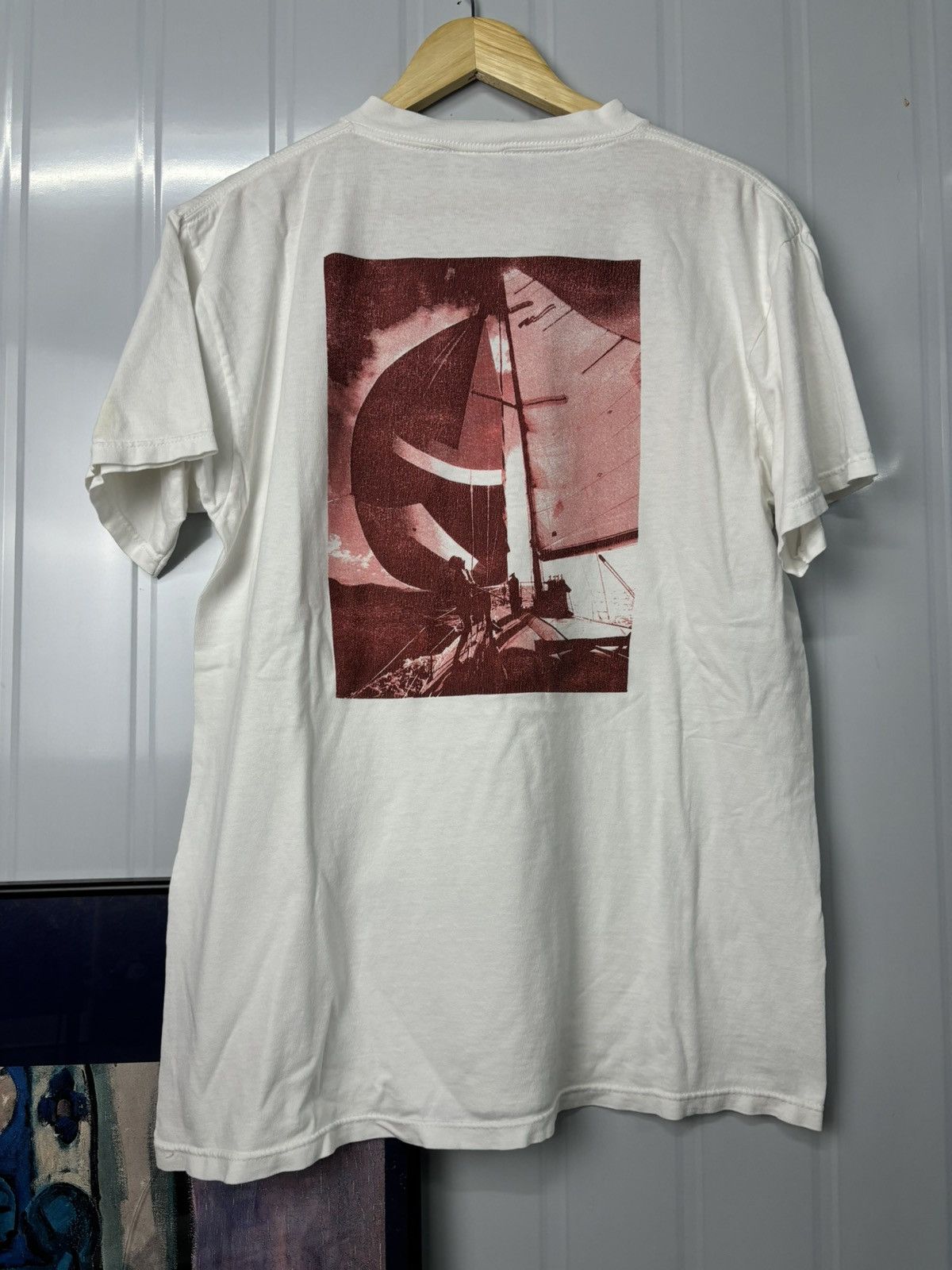 BMW × Vintage RARE! Vintage 90’s Art BMW Yatch Phototee Size US L / EU 52-54 / 3 - 2 Thumbnail