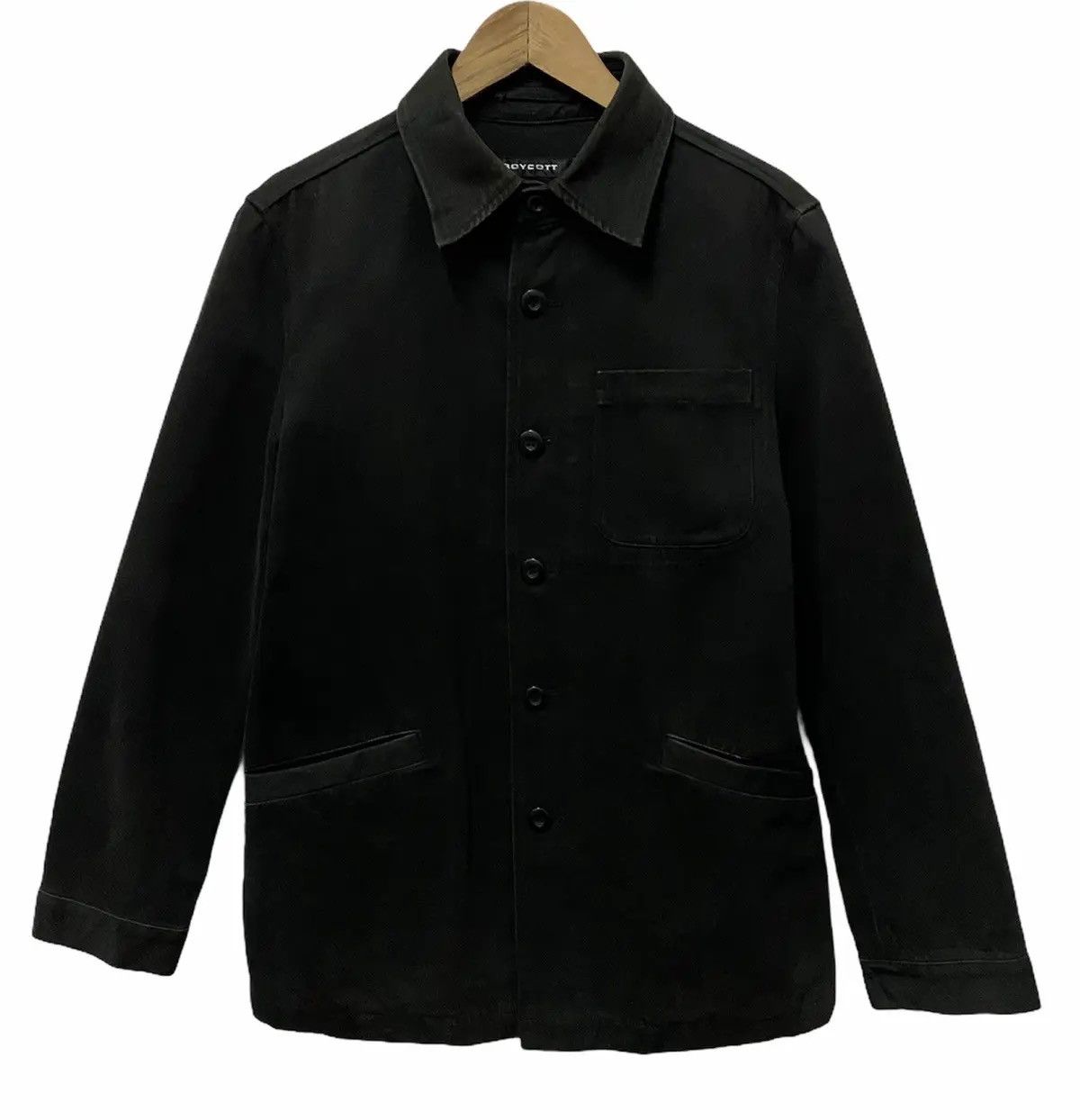 45rpm × Boycott × Yohji Yamamoto Boycott Japan Black Chore Jacket Button Size US M / EU 48-50 / 2 - 5 Thumbnail
