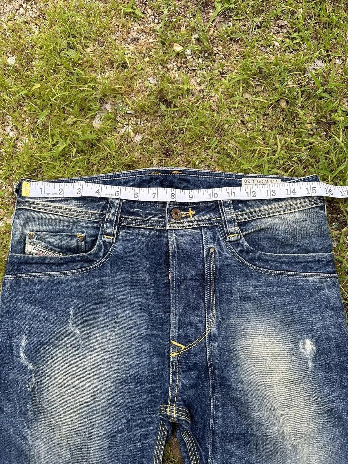 Diesel DIESEL JEANS RIPPED REGULAR STRAIGHT DENIM MUDWASH PANTS Size US 30 / EU 46 - 7 Thumbnail