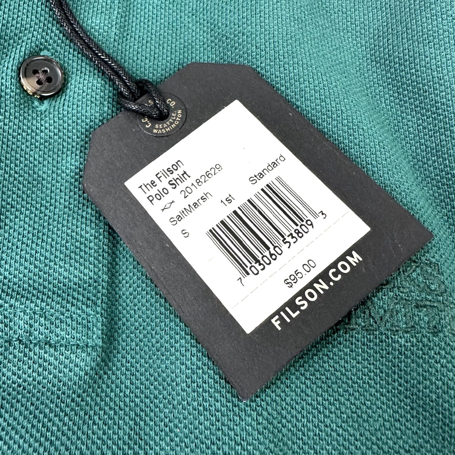 Filson VINTAGE Filson Rugby Polo Shirt Mens Small Green Cotton 90s Outdoor Casual Size US S / EU 44-46 / 1 - 2 Thumbnail