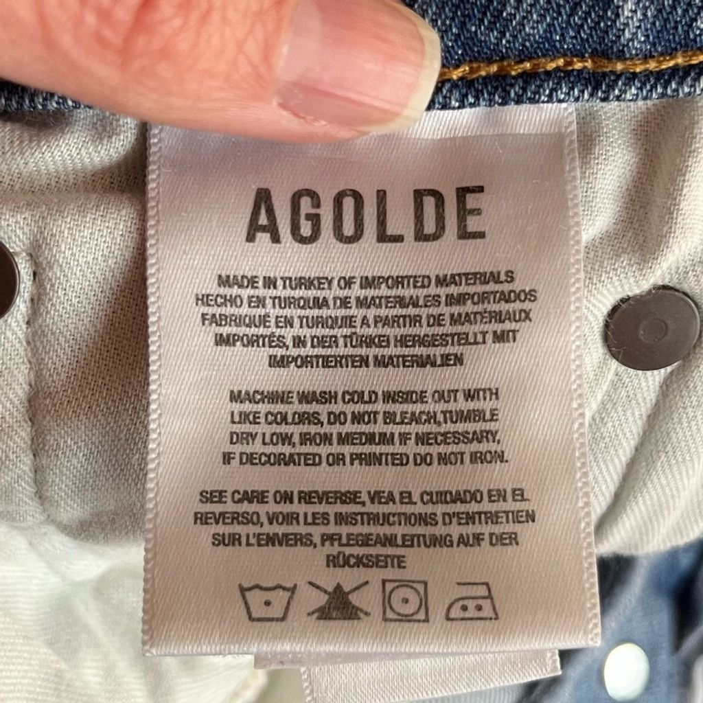 Agolde 👖 AGOLDE Riley Ripped Lightwash Denim Jeans – Size 32 Size 32" / US 10 / IT 46 - 10 Thumbnail