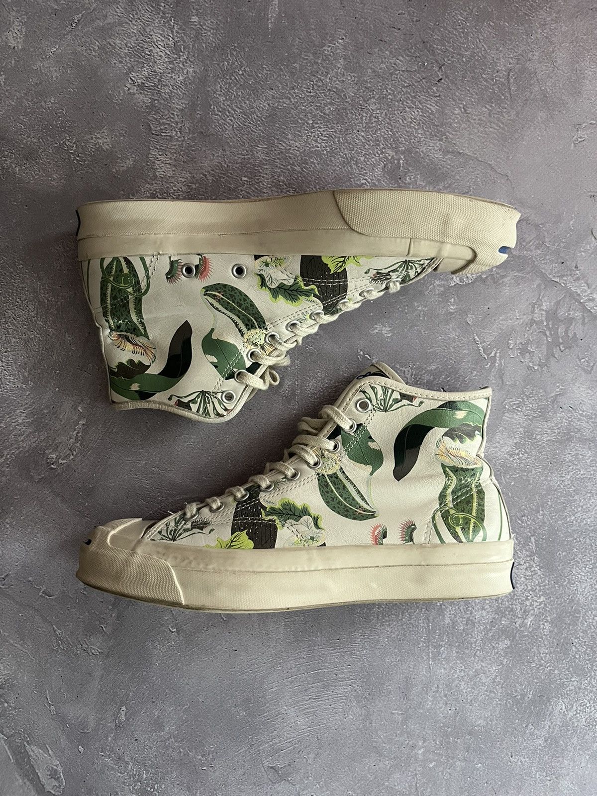 Converse 26 cm CONVERSE JACK PURCELL SIGNATURE CARNIVOROUS MID WHITE Size US 8 / EU 41 - 2 Thumbnail
