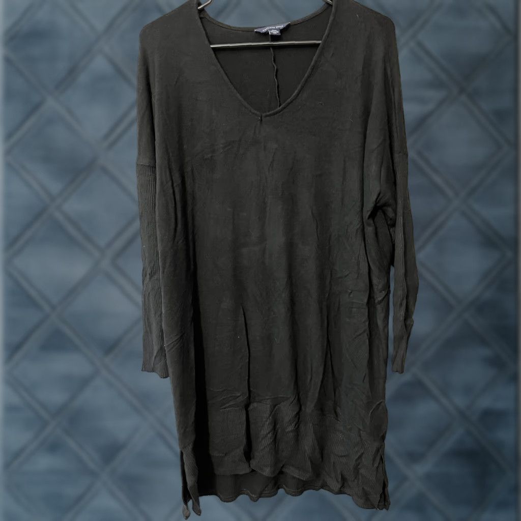American Eagle Outfitters American Eagle Outfitters Women's Dress M Black Knit Oversized Sweater Dress Dolman Sleeve Scoop Neck Pullover Size M / US 6-8 / IT 42-44 - 1 Thumbnail