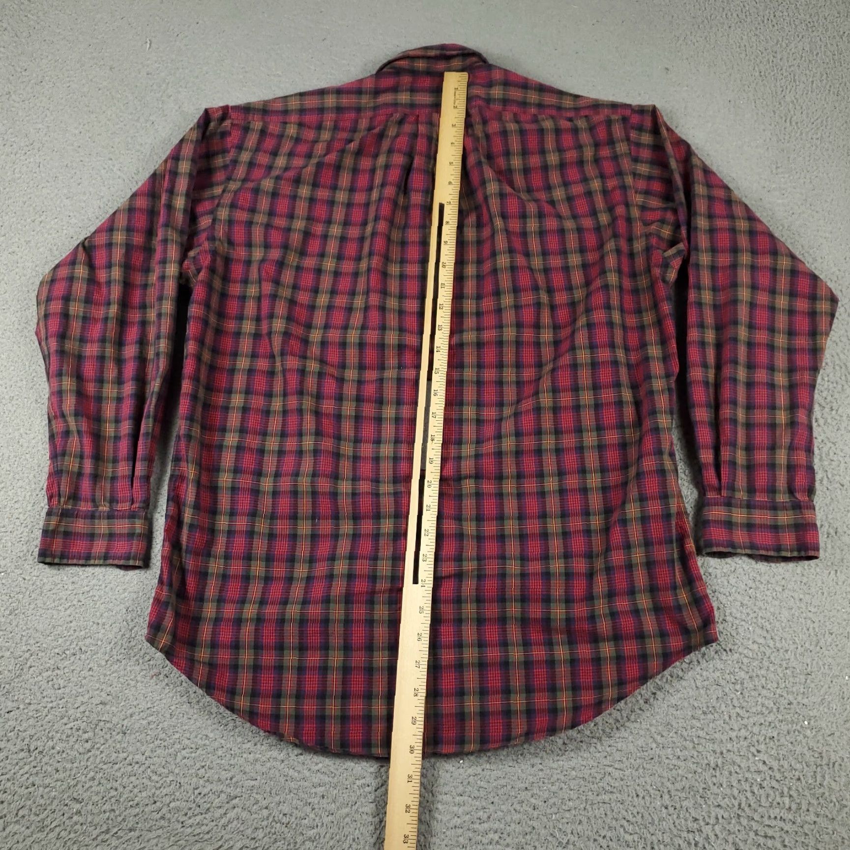 Ralph Lauren VINTAGE Ralph Lauren Shirt Mens Small Casual Button-Up Long Sleeve Red Plaid Cotton Size US S / EU 44-46 / 1 - 4 Thumbnail