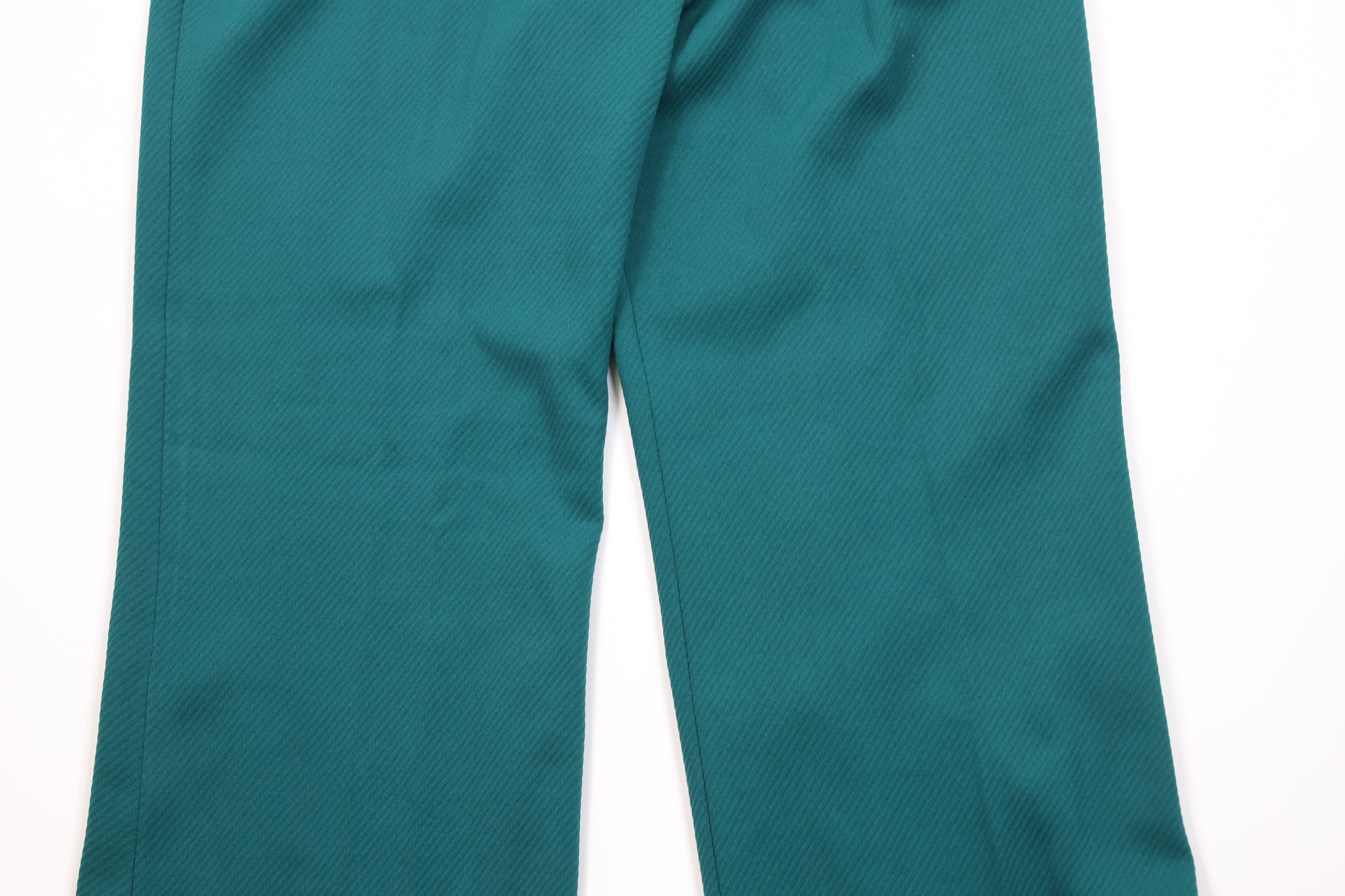 Vintage Vintage 70s Streetwear Bell Bottoms Pants Green Polyester Size 38" / US 16 / IT 52 - 9 Thumbnail