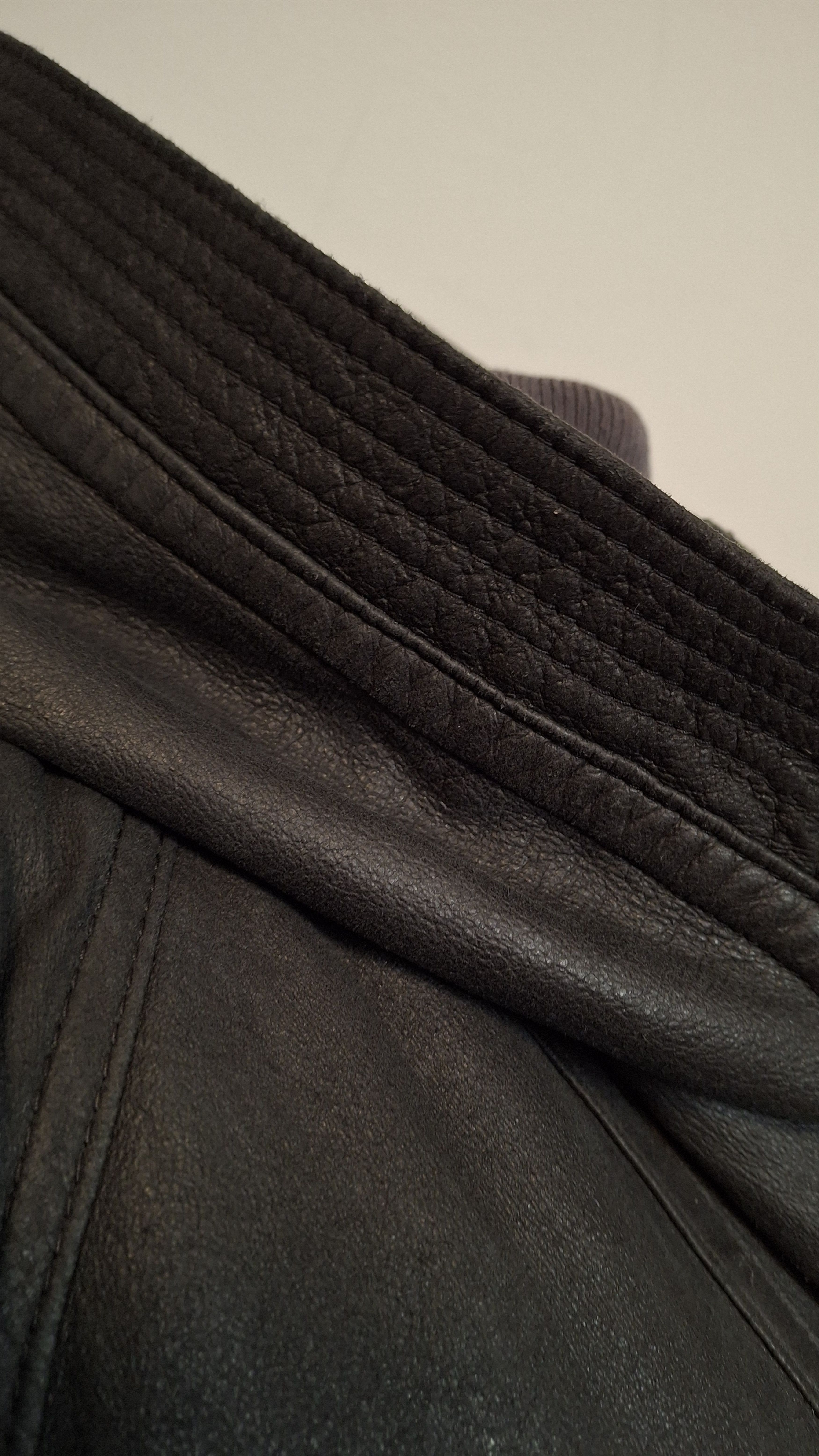 Vintage Vintage 80s Oversized Hooded Leather Parka Graphite/Green Size M / US 6-8 / IT 42-44 - 11 Thumbnail