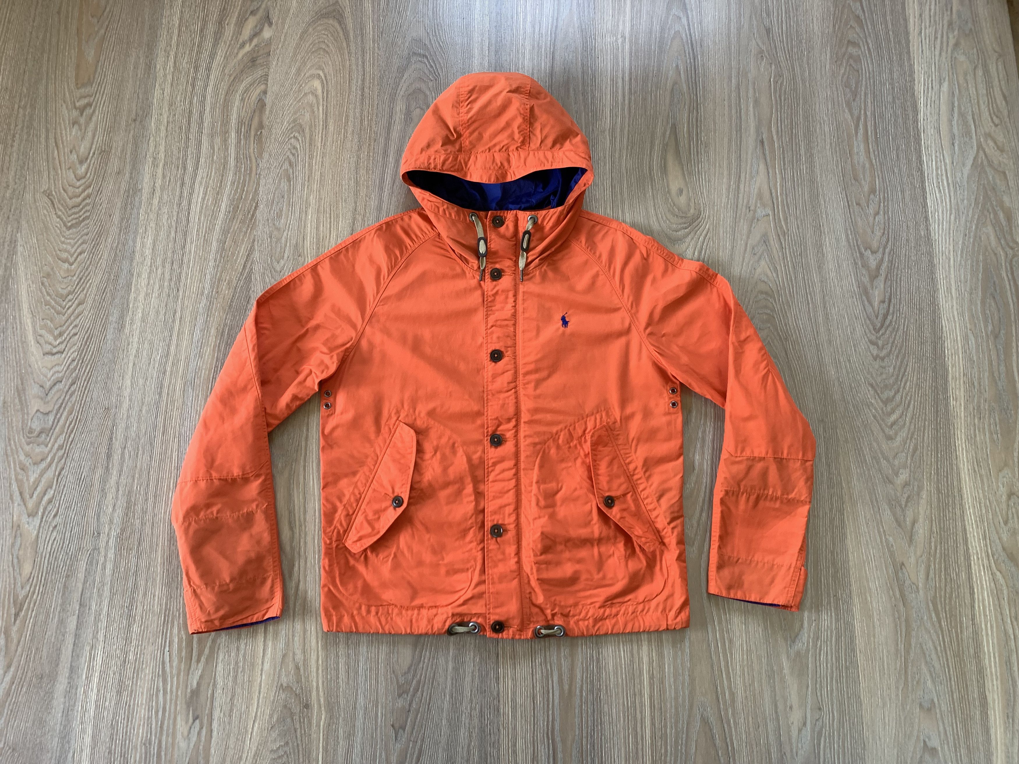 image of Tommy Hilfiger Windbreaker Jacket in Orange, Men's (Size Medium)