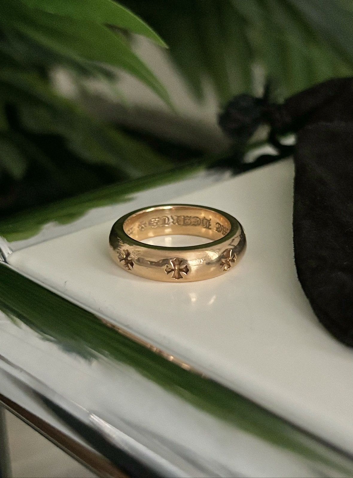 CHROME HEARTS 22K GOLD CH PLUS RING ダイアモンド リング 指輪 