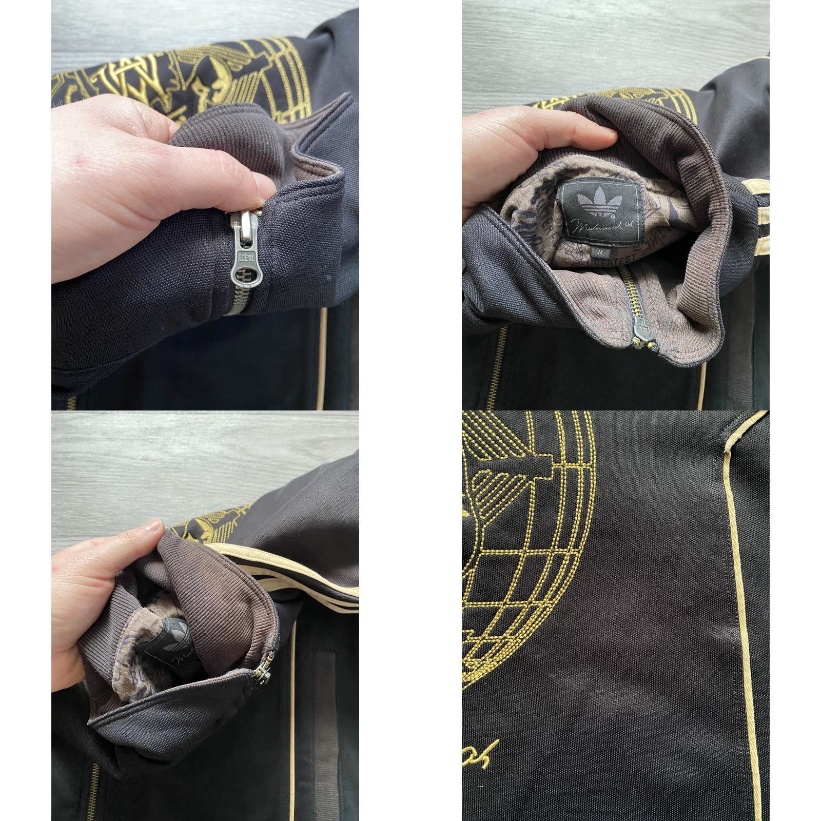 Adidas VINTAGE Adidas Muhammad Ali The Greatest Black Gold Track Jacket M Mens Size US M / EU 48-50 / 2 - 8 Thumbnail