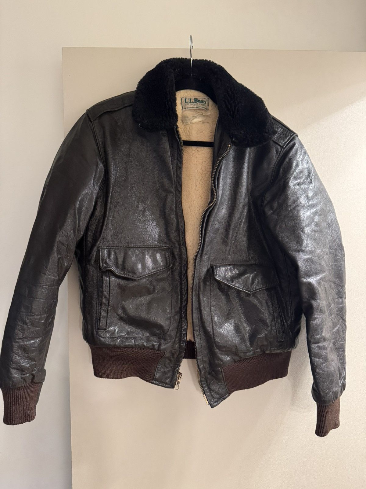 L.L. Bean L.L. Bean Vintage Shearling Bomber Size US M / EU 48-50 / 2 - 1 Thumbnail