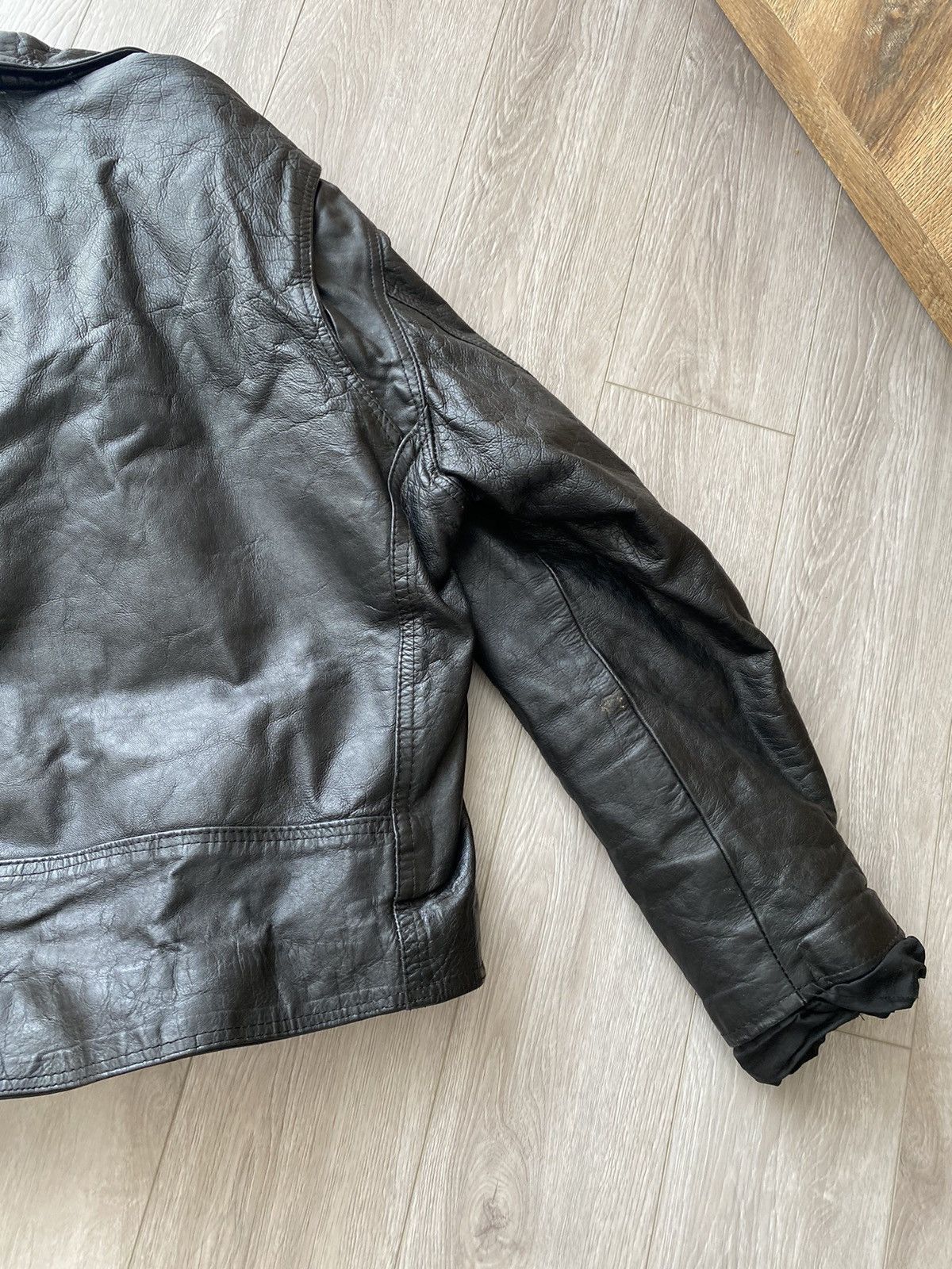 Vintage RARE 🔥 VINTAGE 90S FAST BLACK LEATHER MOTO BIKER JACKET Size US M / EU 48-50 / 2 - 10 Thumbnail