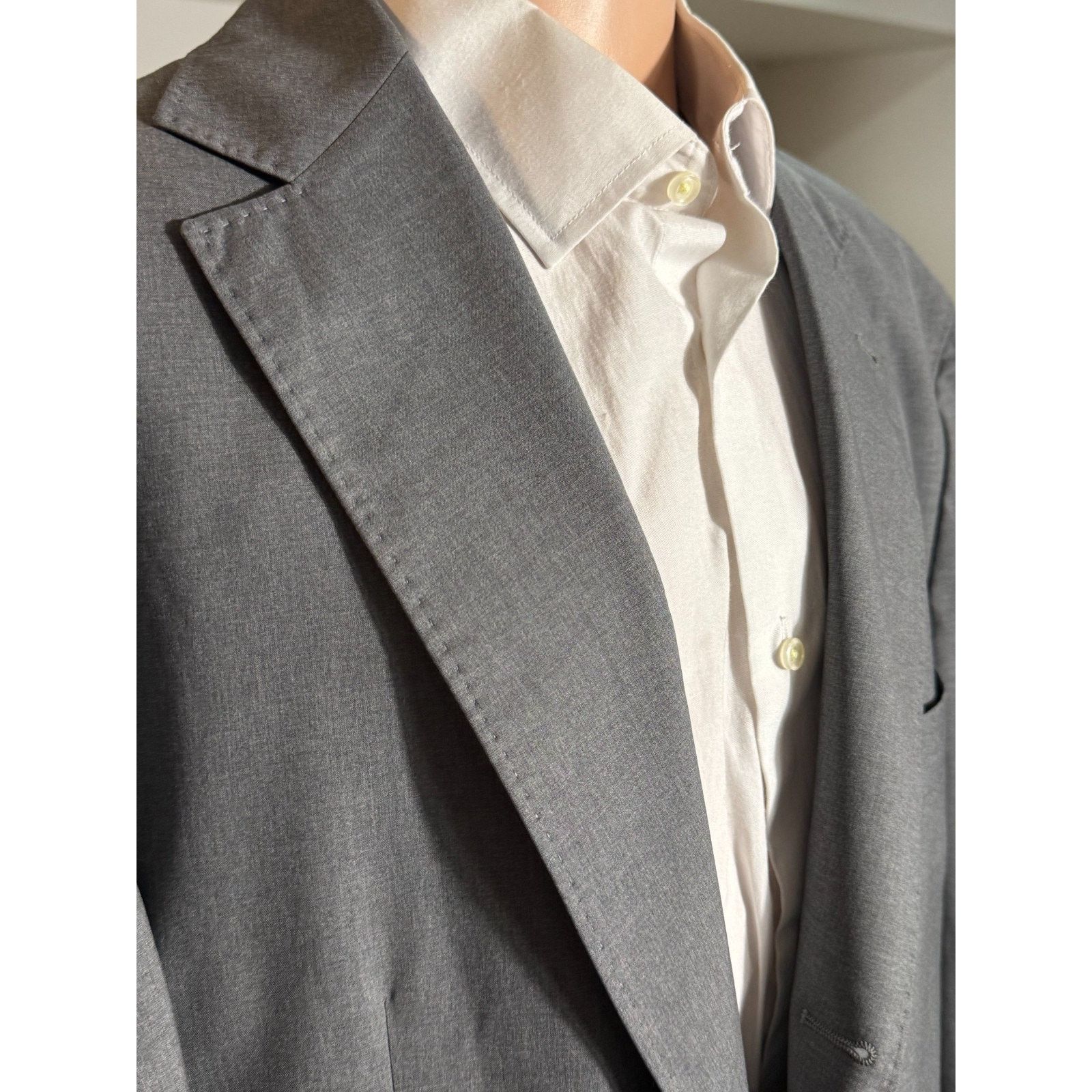 Brunello Cucinelli Brunello Cucinelli Gray Wool Silk Deconstructed Blazer 54 44 Size 44R - 7 Thumbnail