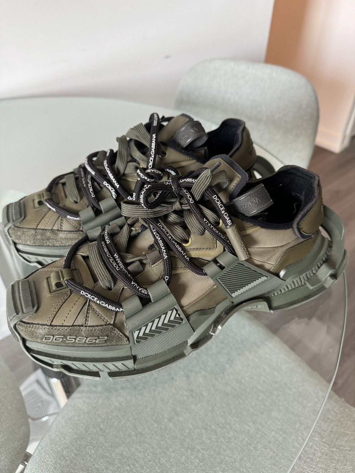Dolce & Gabbana Dolce & Gabbana Space Runner Khaki Sneakers Size US 11 / EU 44 - 1 Thumbnail