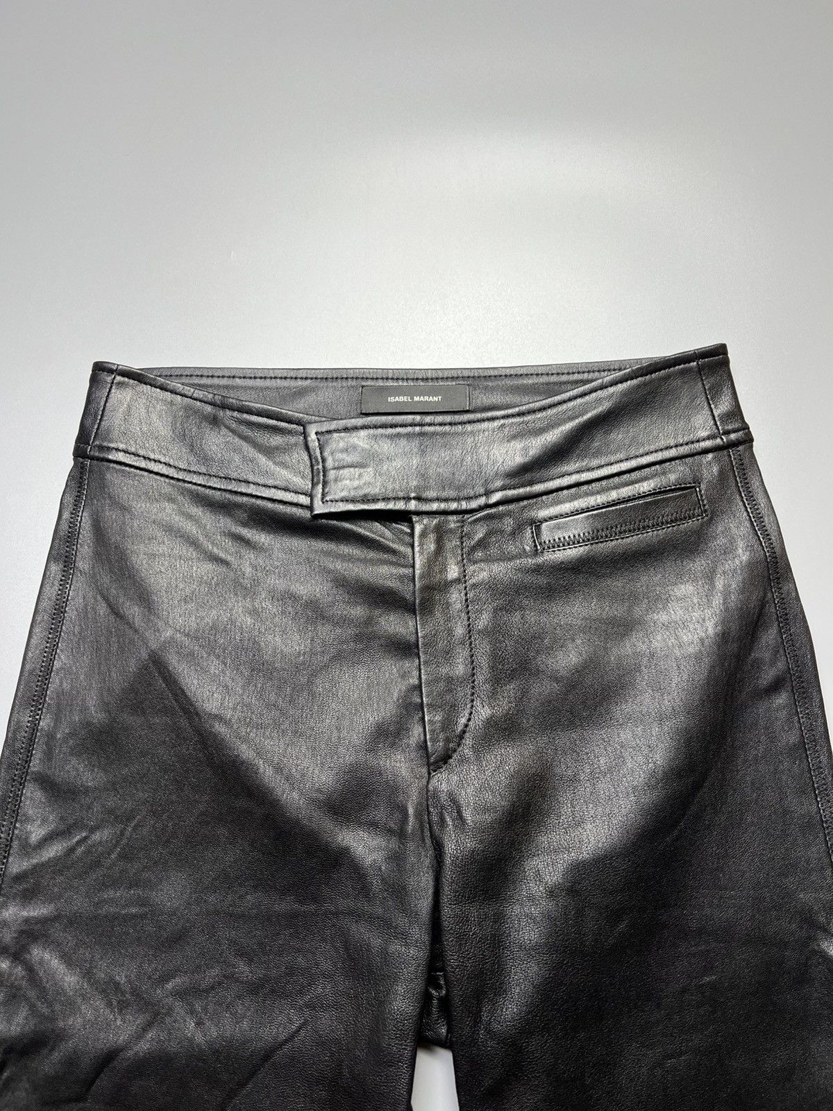 Designer × Isabel Marant Isabel Marant - Slit Ankle Leather - Pants Size 25" / US 0 / IT 36 - 3 Thumbnail