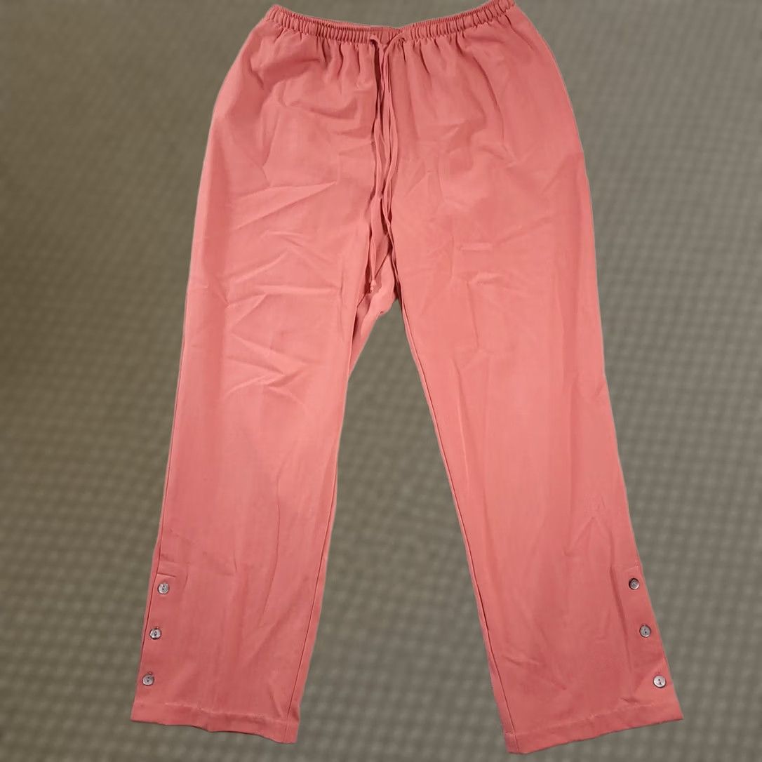 Silhouette Silhouettes Pants Women's 1XT Tall Pink Pull On Elastic Waist Draw String Button Size 24" / US 00 / IT 34 - 1 Thumbnail