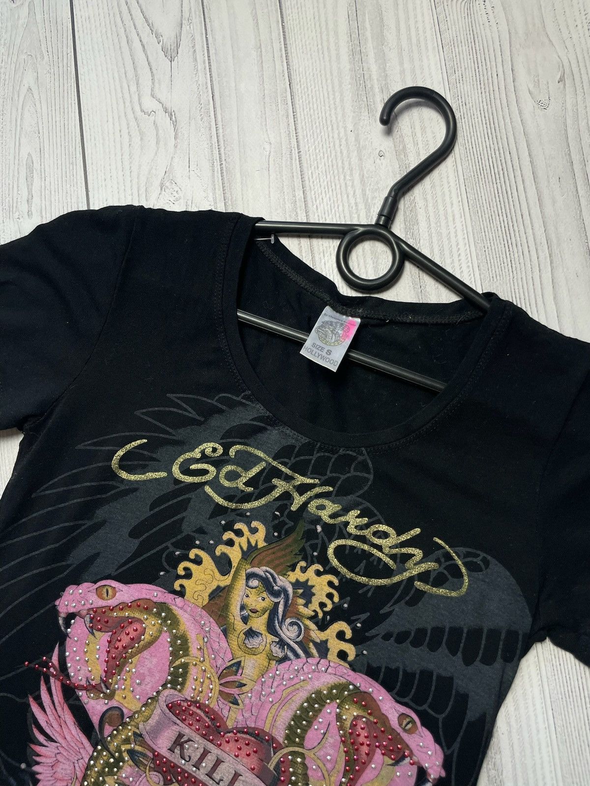 Ed Hardy × Vintage Vintage Ed Hardy tee logo rare size S Size S / US 4 / IT 40 - 2 Thumbnail