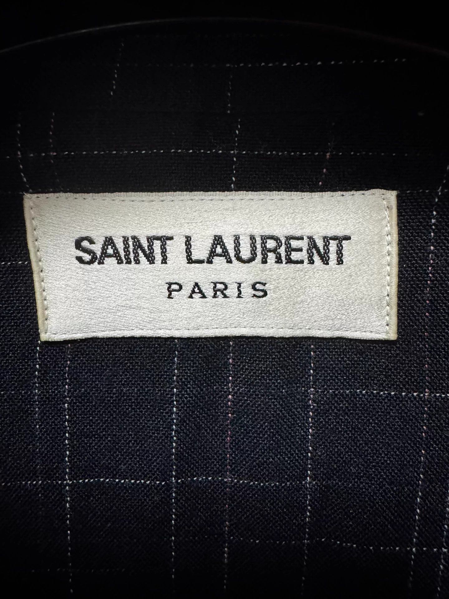 Saint Laurent Paris Saint Laurent SLP silk black bamboo pattern shirt Size US L / EU 52-54 / 3 - 7 Thumbnail