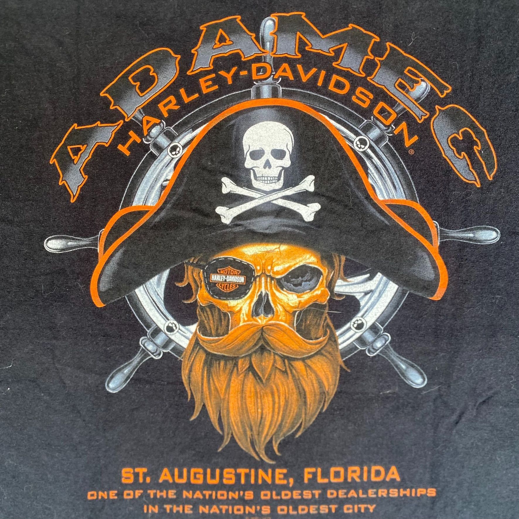 Harley Davidson Vintage Y2K Harley Davidson Shirt Pirate Biker Logo Tee Size US M / EU 48-50 / 2 - 3 Thumbnail