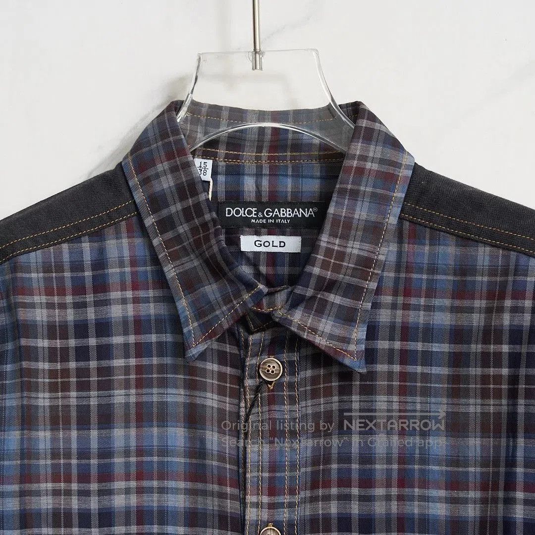 Dolce & Gabbana Dolce&Gabbana Men's Patchwork Plaid Shirt. Size US XXS / EU 40 - 3 Thumbnail
