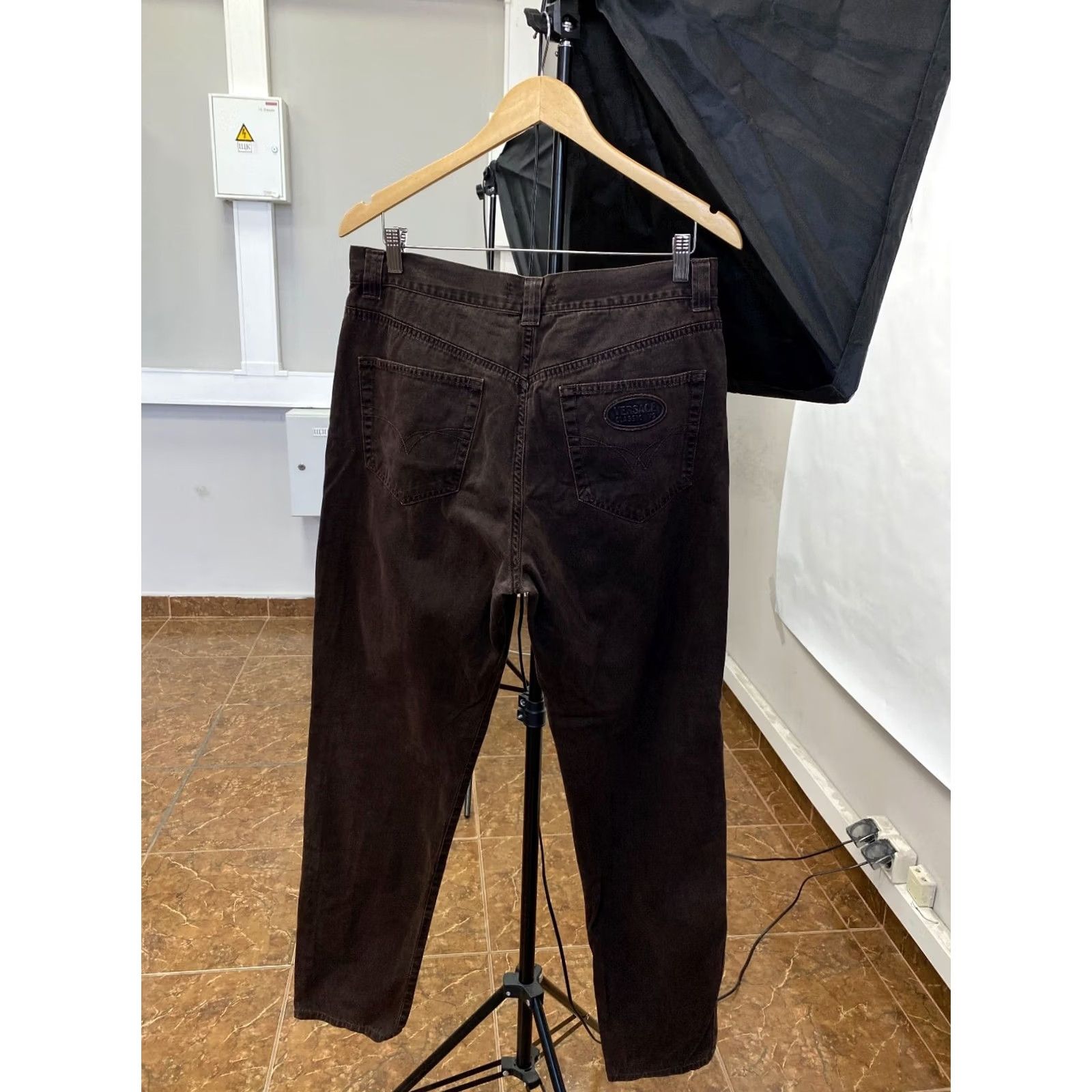 Versace VINTAGE Versace Pants Brown 90s Classic V2 Men's 36 Brown 30in Inseam 78cm Y2K Rare Retro Fashion Size US 36 / EU 52 - 2 Thumbnail