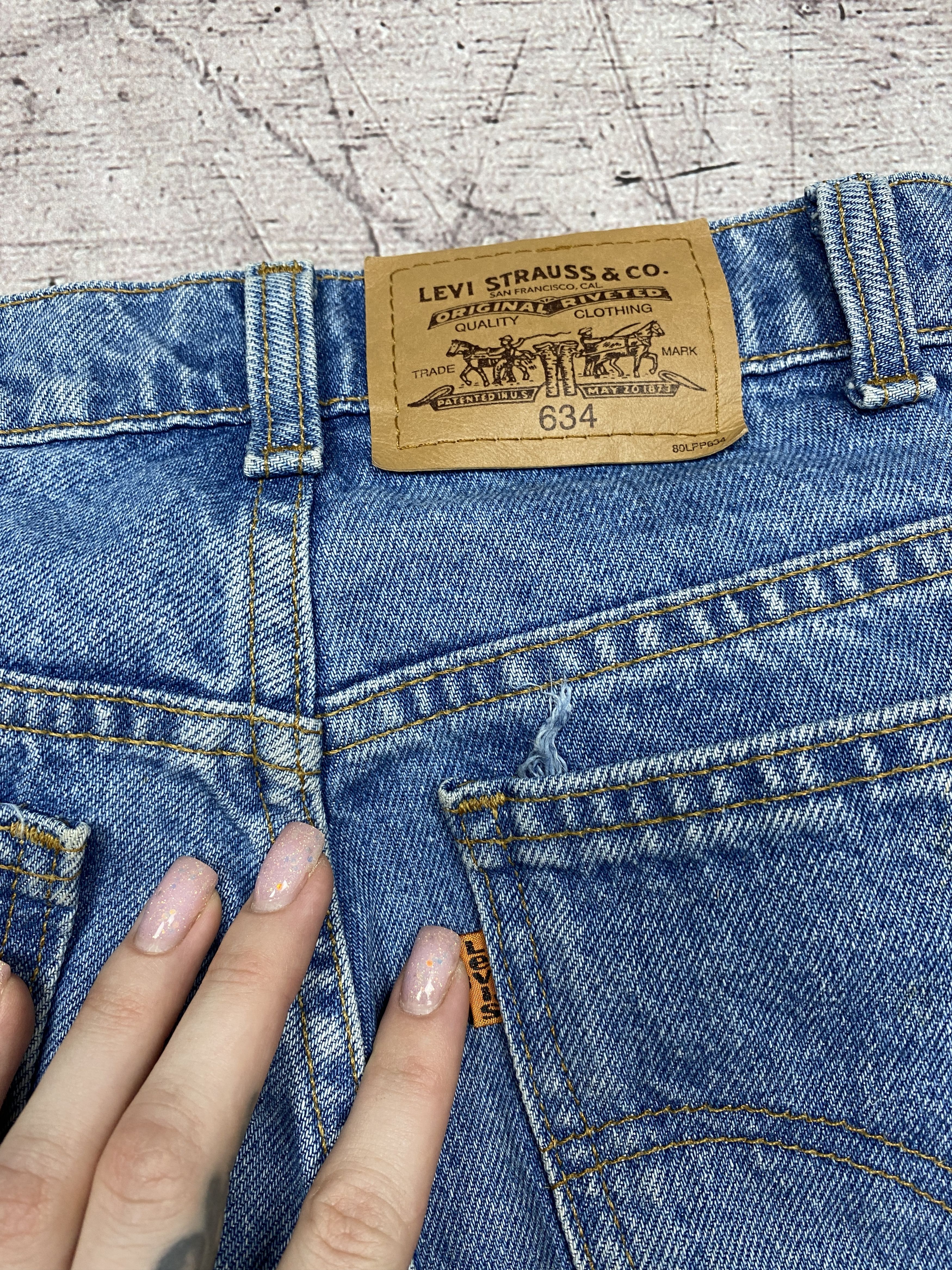 Levi's × Levi's Vintage Clothing × Vintage Levis 634 Vintage Mens Orange Tab Denim Pants Jeans Size US 32 / EU 48 - 3 Thumbnail