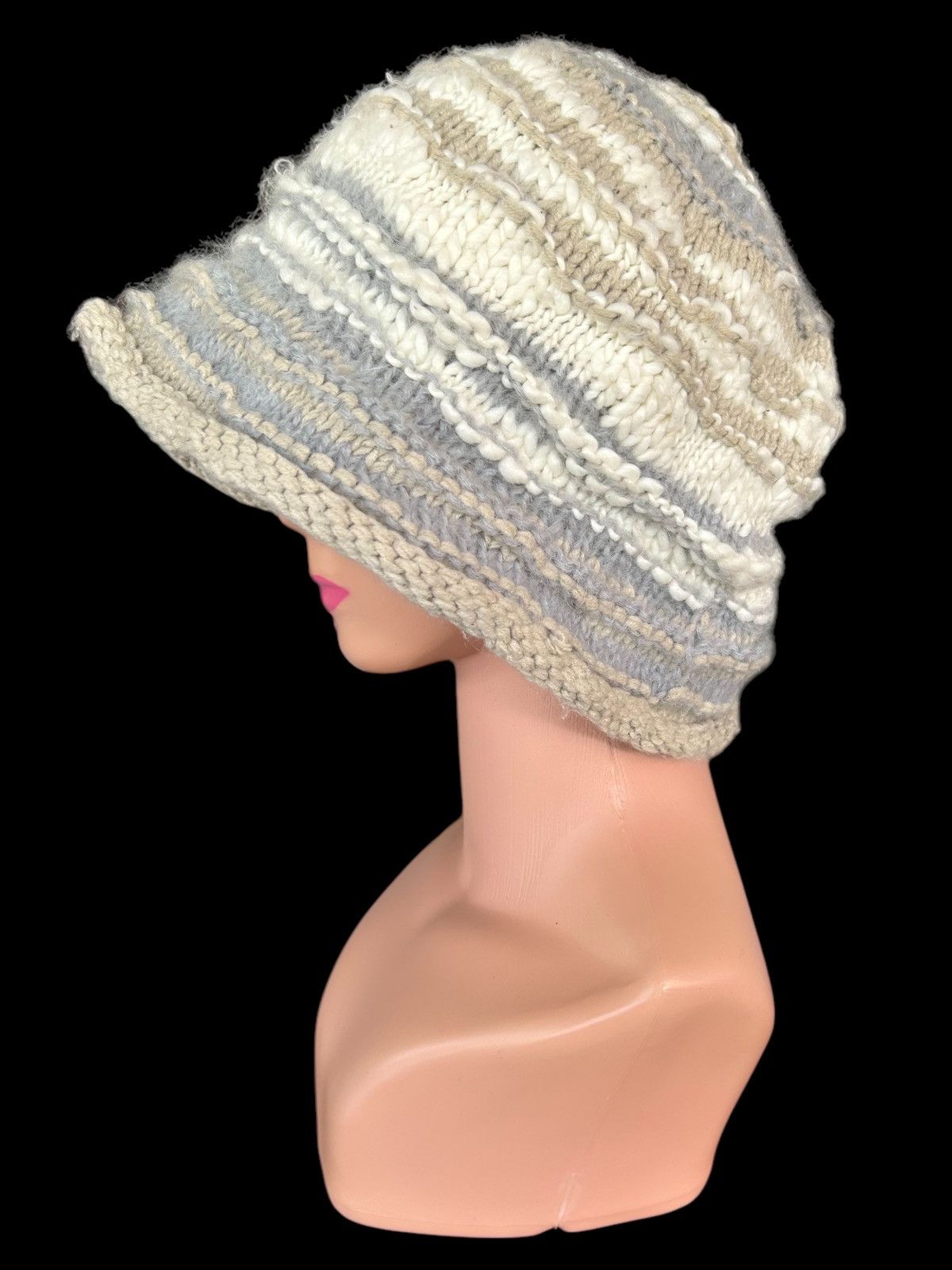 Japanese Brand × Kapital × Vintage Crochet Knitted Handmade hairy Bucket Hats Size ONE SIZE - 1 Thumbnail