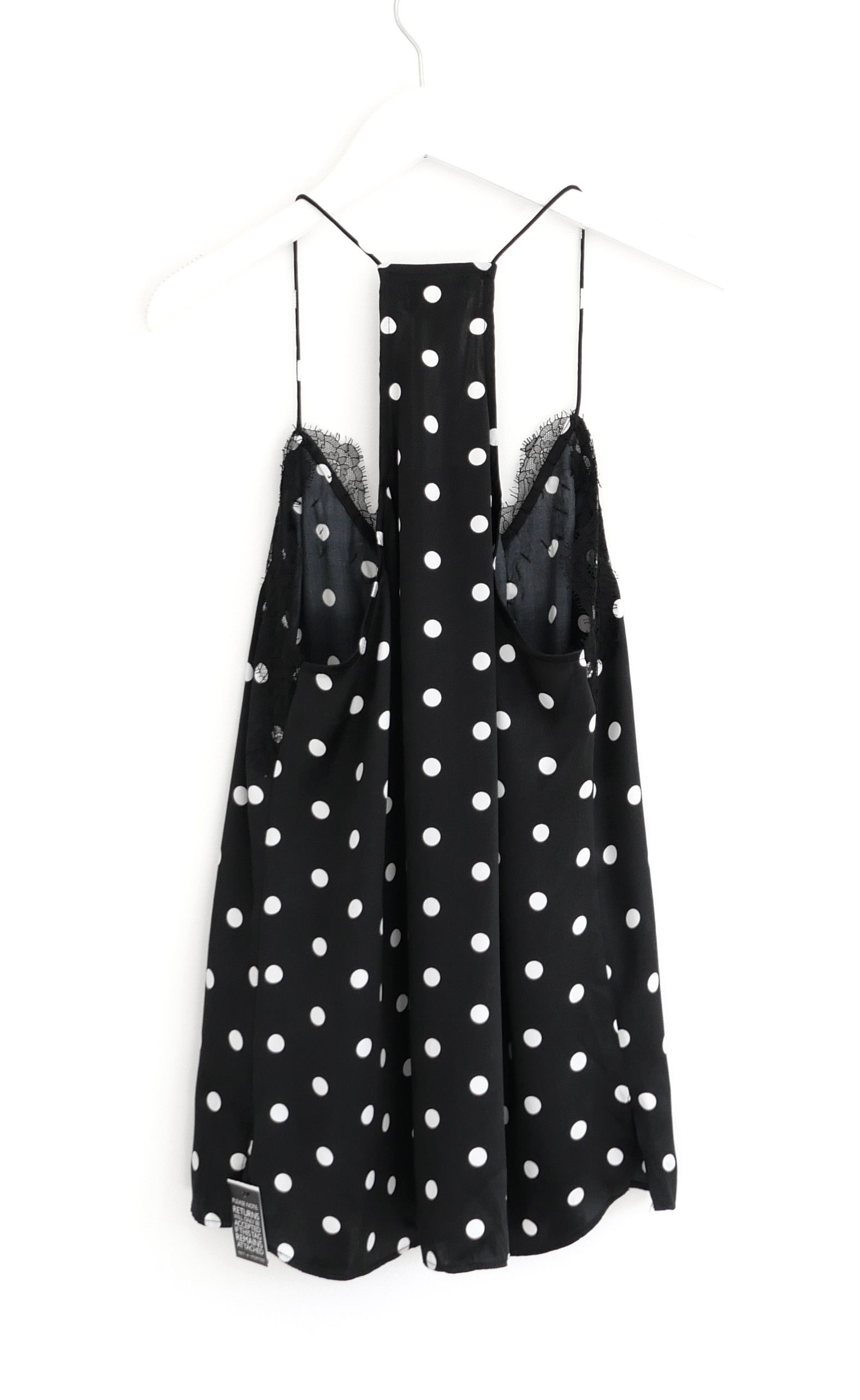 CAMI NYC Cami NYC The Racer Polka Dot Silk & Lace Cami Vest Size S / US 4 / IT 40 - 4 Thumbnail