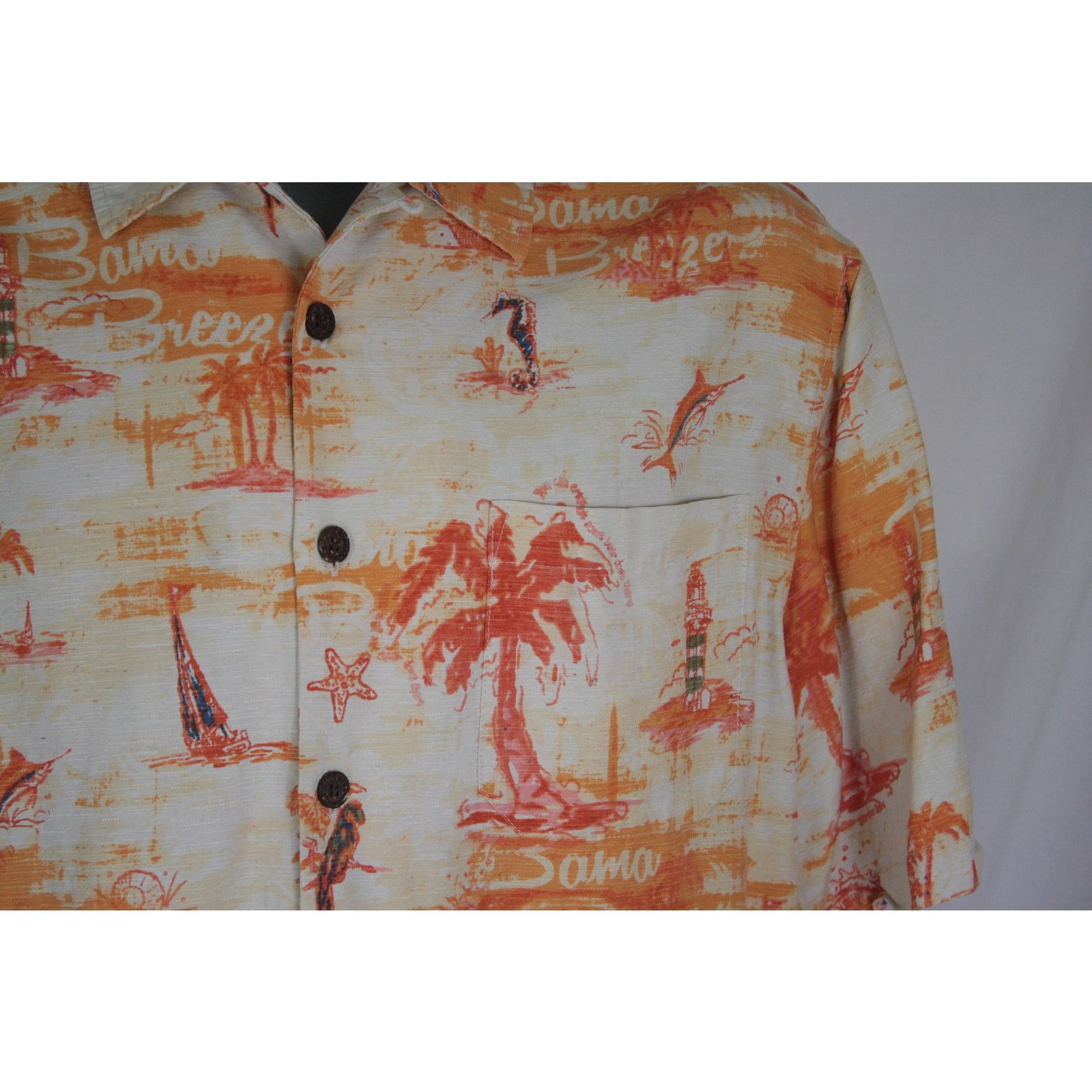 Vintage Mens Silk Hawaiian Shirt L Parrot Tropical Print Button Up Size US L / EU 52-54 / 3 - 3 Thumbnail